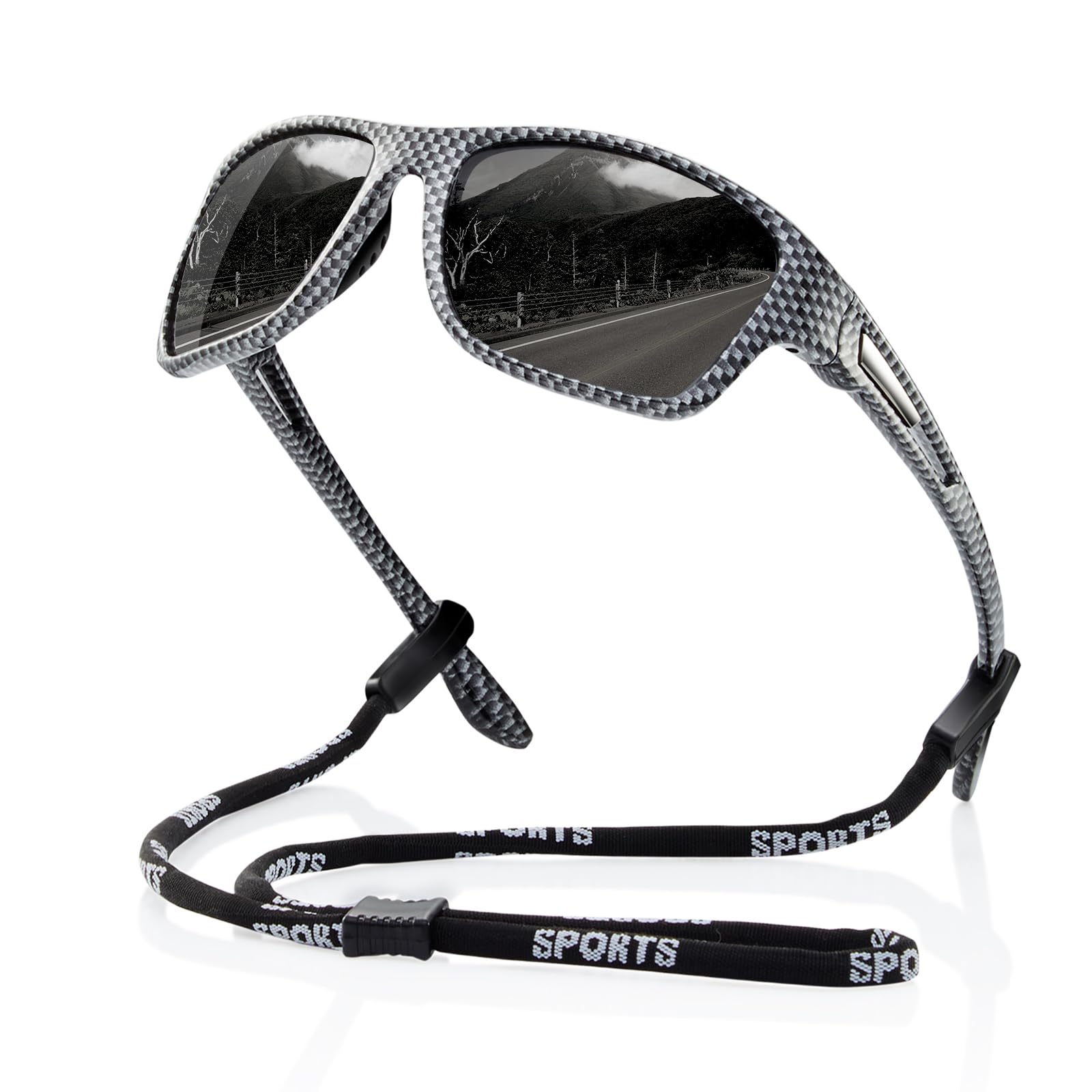 suoso Polarized Sports Sunglasses for Men: UV400 Protection Glasses Womens Wrap Around Goggles for Driving Fishing