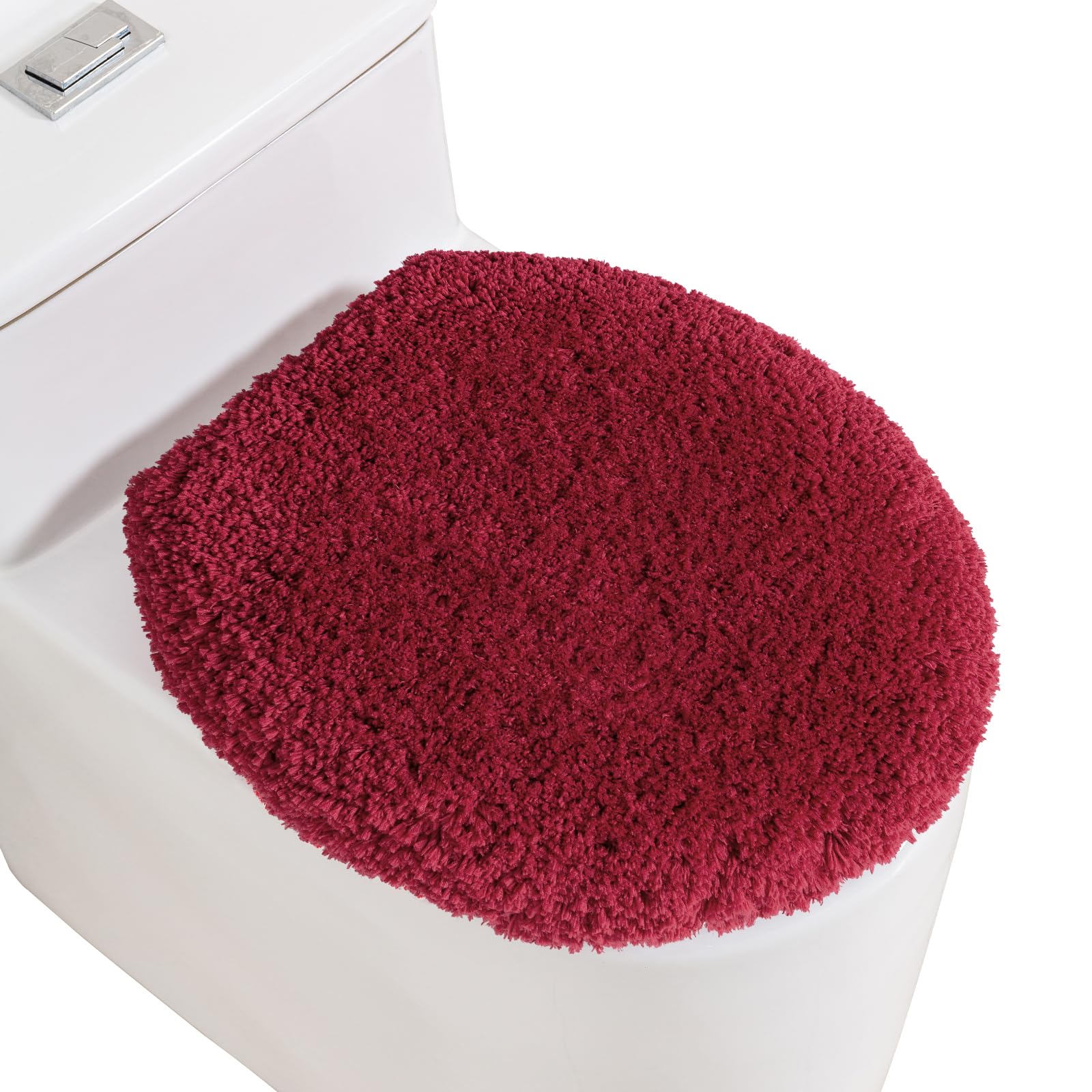Microfiber Toilet Lid Cover, 17.5"x15" Fits Round Oblong and Elongated