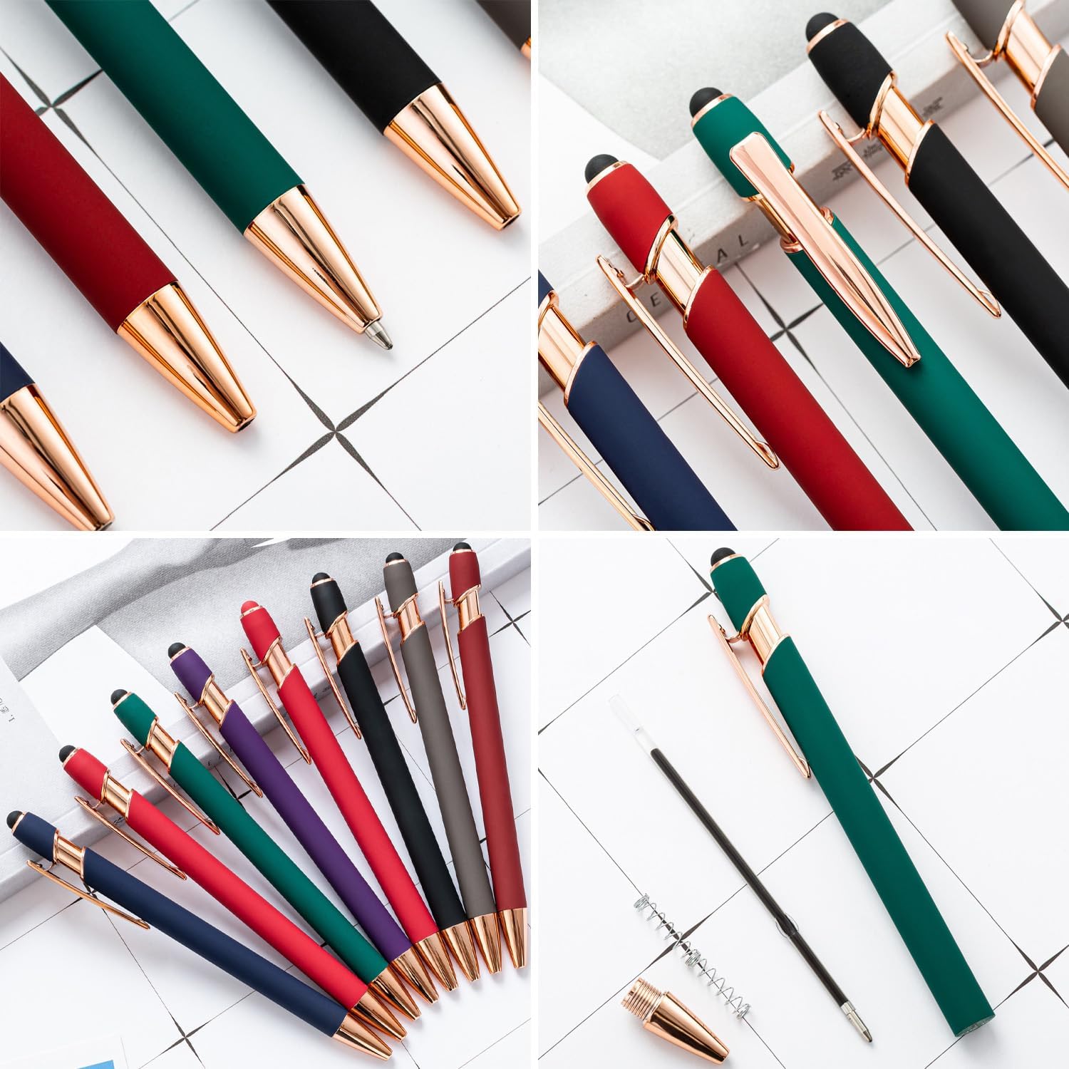 Custom Engraved Ballpoint Pens Bulk, Personalized with Name/Logo, Black or Blue Ink, Smooth Writing for Office, Business, Church, Reunion 20 Pcs Blue