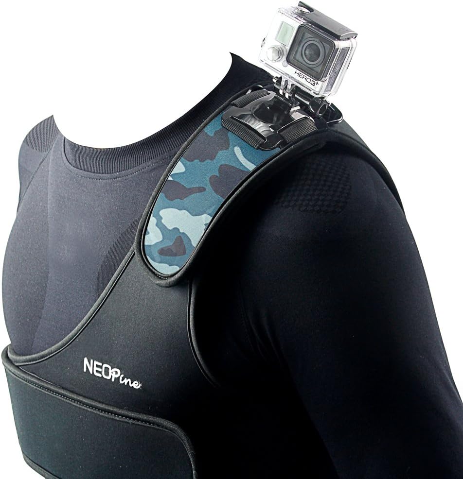 First2savvv Neopine premium Quality elastic scratch proof body Chest Shoulder strap mount harness for GoPro Hero 3+ 3 2 1