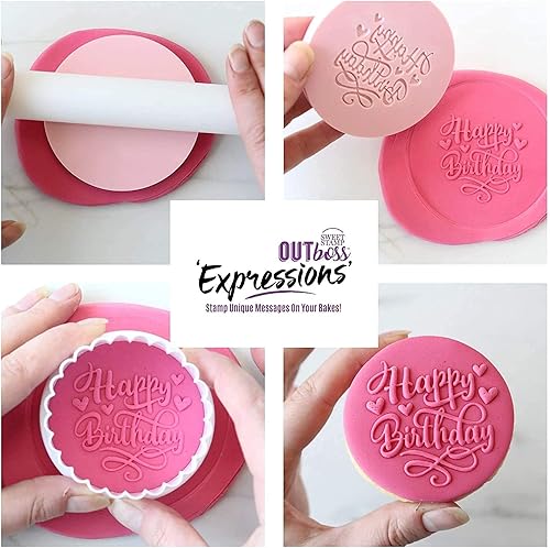 Miniatura 3 de Sweet Stamp de AmyCakes Outboss - Sello de expresión de plástico, feliz Halloween