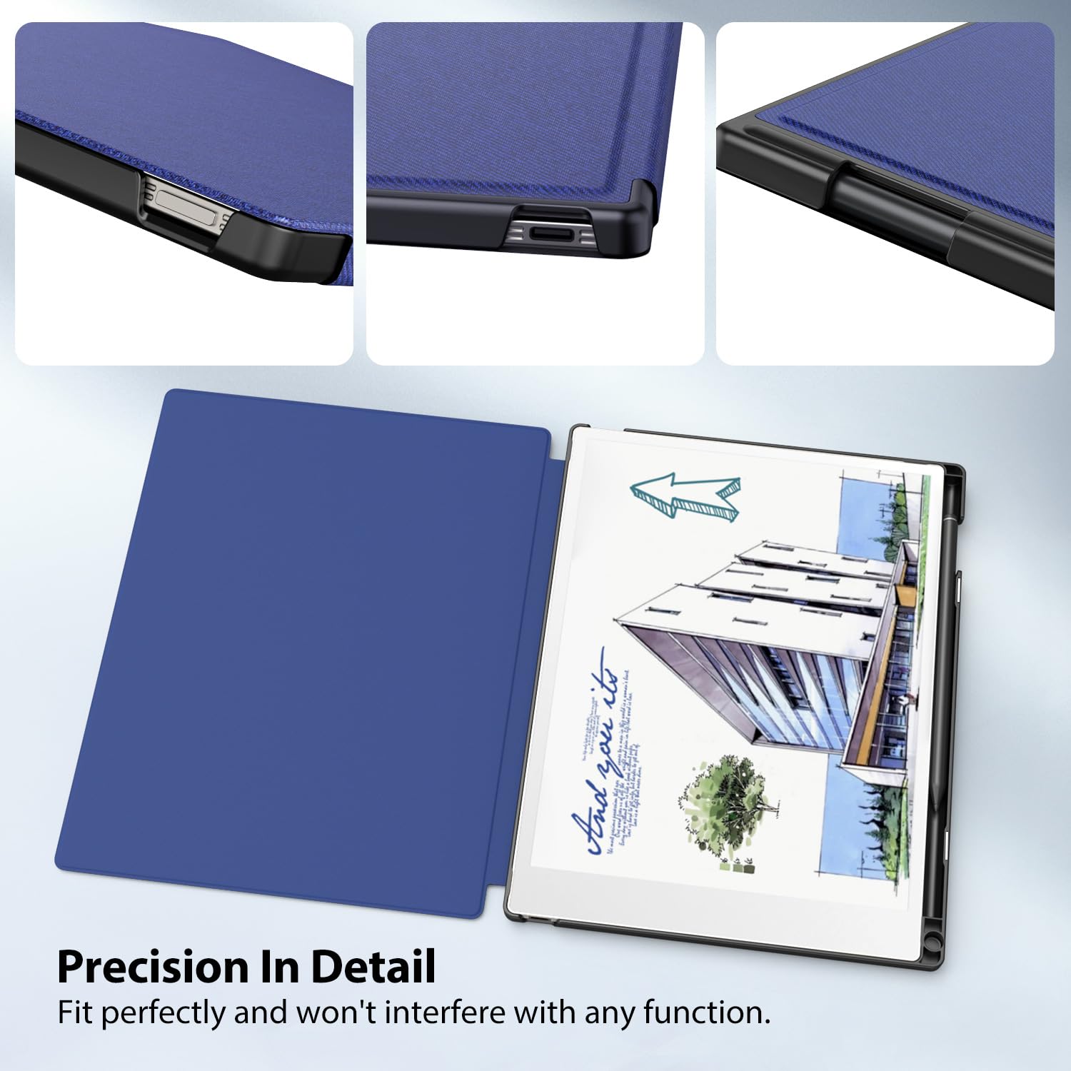 TiMOVO Hülle Für ReMarkable Paper Pro 11,8 Zoll (2024) - Leichte Buchfolie Mit Stifthalter & Automatischem Sleep/Wake