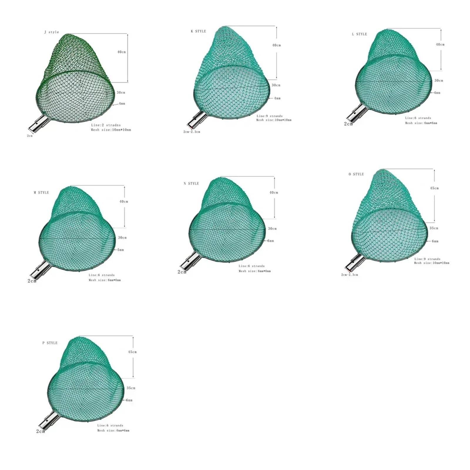 Retino da Pesca Guadino della testa in acciaio inossidabile solido, piccola maglia, strumento for immersione, diametro 20 cm-35 cm per Pesci in Corsi d'acqua