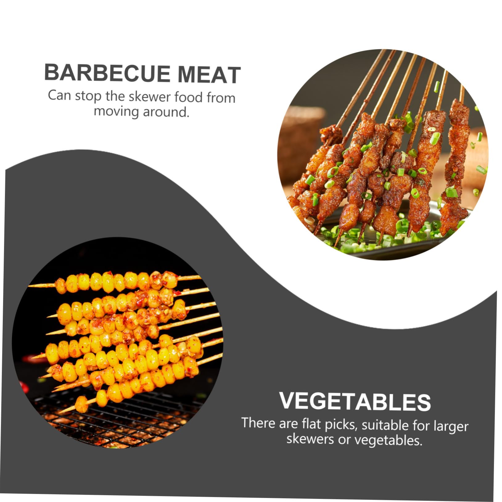 VALICLUD 50pezzi Spiedini Per Barbecue in Acciaio Spiedini Per Grigliare Per Carne e Verdure Utensili Per Grigliare Riutilizzabili