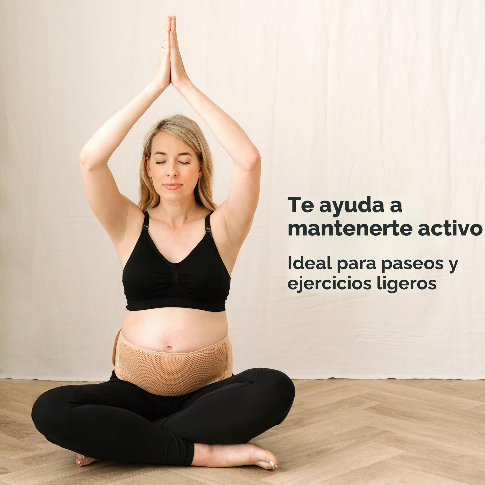 KeaBabies Banda De Maternidad Para El Embarazo - Cinturón De Soporte Para Embarazo Suave & Transpirable - Bandas De Soporte Pélvico (Classic Ivory, M/L)