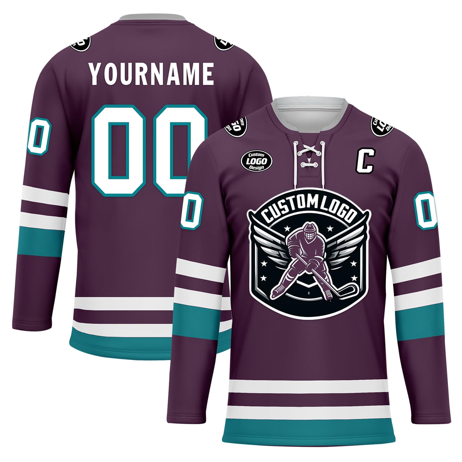 Custom Ice Hockey Jersey for Men Women Youth, Personalized Team Name Number Logo Practice Training Team Uniform