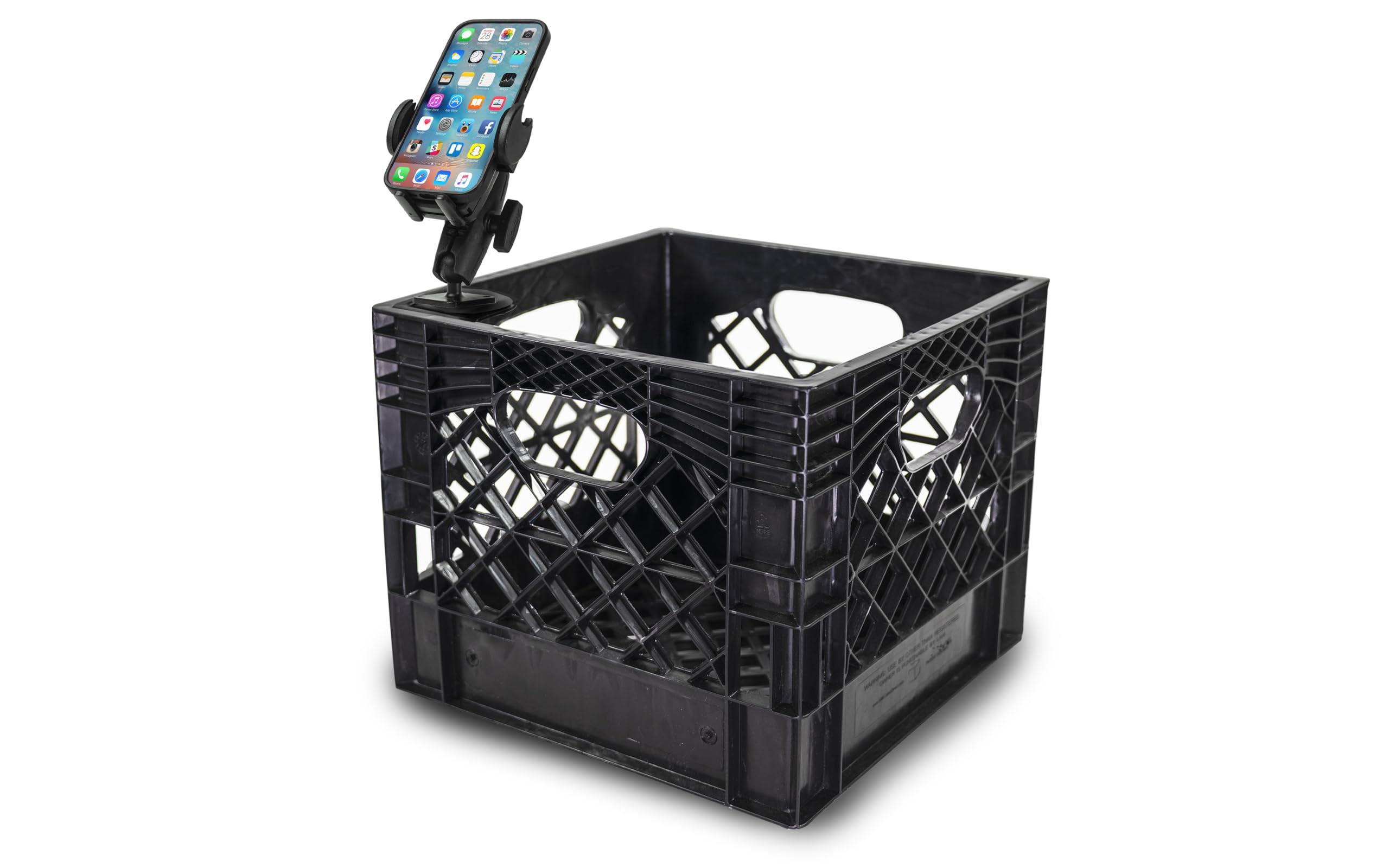 AutoExec Milkcrate Vehicle and Mobile Office Work Station with Phone Mount