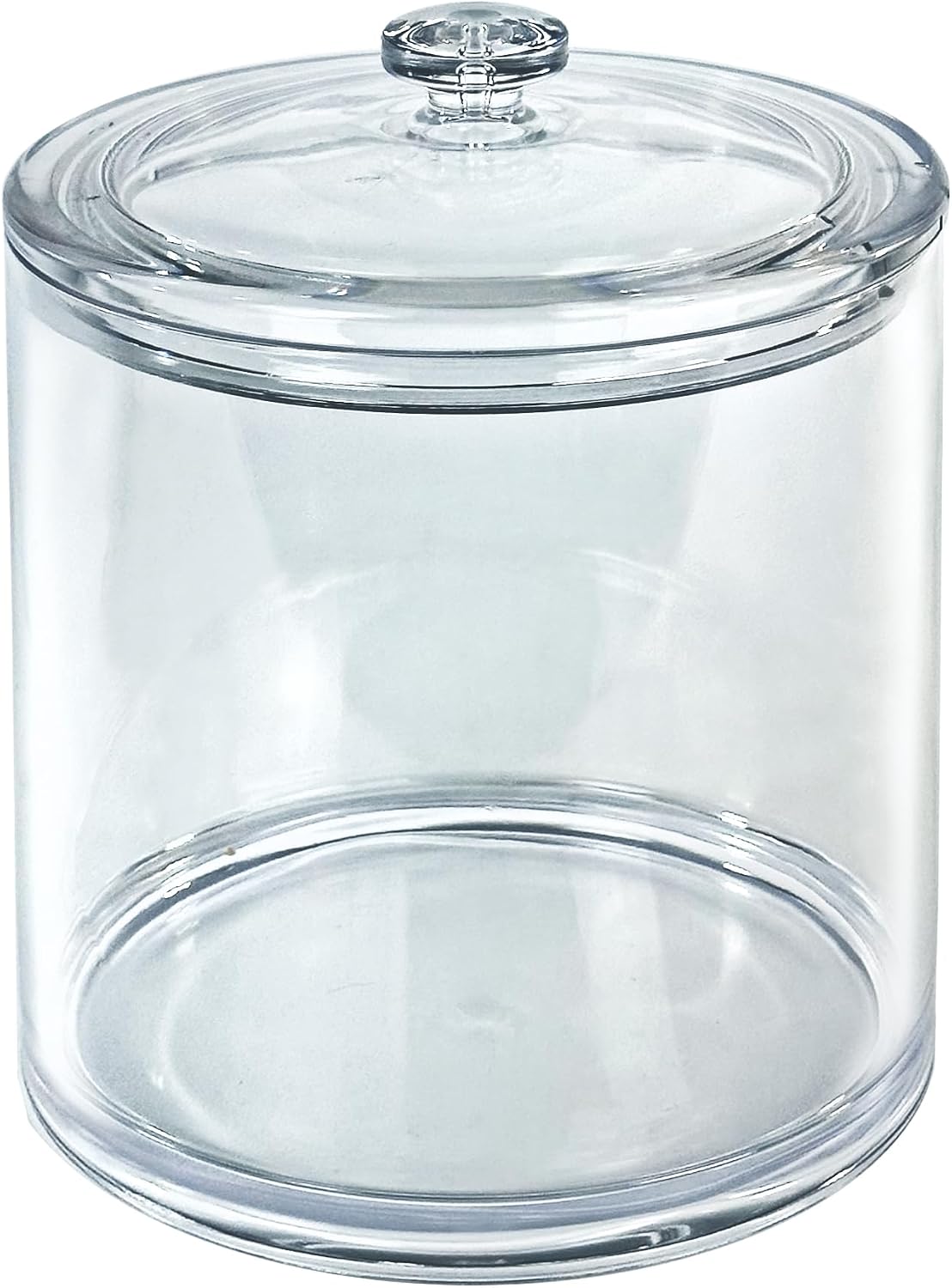 Azar Displays 400423 Small Round Candy Bin with Acrylic Lid – 1.34 Gallon Airtight Clear Food Storage Container, Countertop Snack Organizer, Bulk Candy Jar for Pantry, Coffee, Cereal & Retail Display