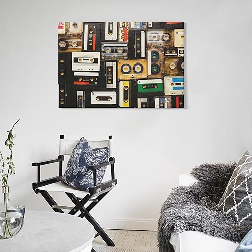Miniatura 5 de Arte de pared de cassette, arte de pared de cinta, arte de pared de cassette vintage, arte de pared musical, lienzo de cinta retro, póster de lienzo
