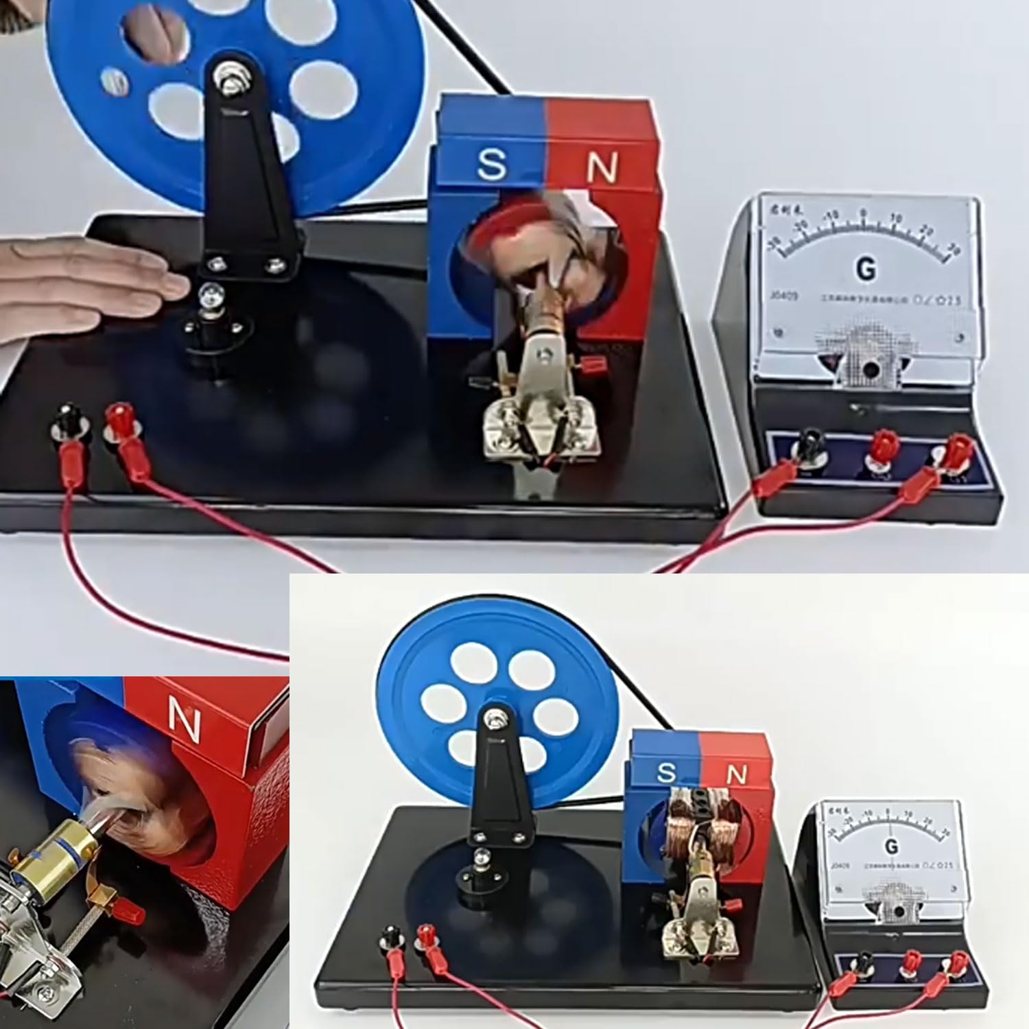 Generatori a manovella AC & DC, strumento didattico di elettricità elettromagnetica per esperimenti scientifici in aula scolastica