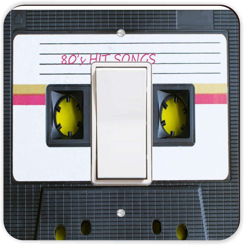 Cassette Tape 80's Hit Songs - Light Switch Plate Cover - Double Toggle Switch Plate - Double Toggle Cover