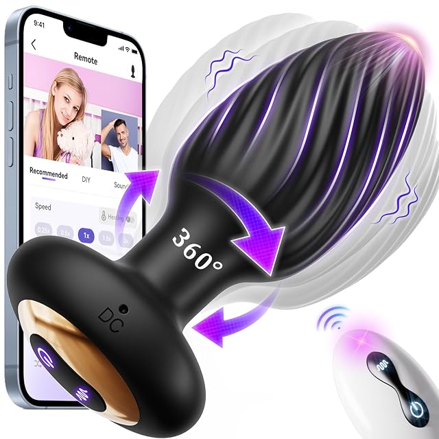 360 Rotation Adult Sex Toys for Men Prostate Massager - Swirl Surround Stimulate Prostate Point APP Remote Control
