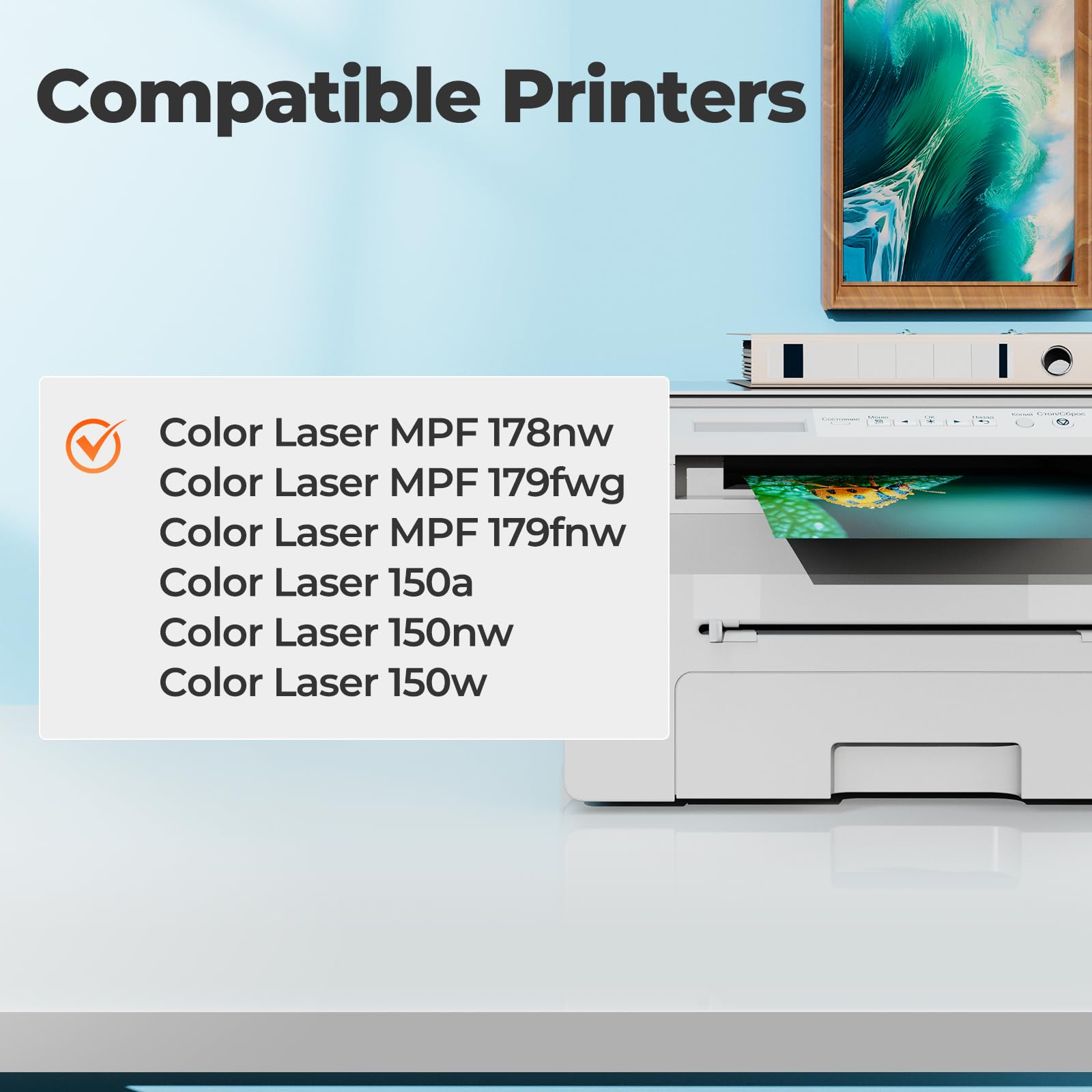 117A Toner Set 178nwg 179fwg für HP 117A Toner Set 117 A Kompatibel für Color Laser MFP 178nwg 178nw 179fnw 150a 150nw 178 179 Toner W2070A W2071A W2072A W2073A 4er-Pack 117A Schwarz Cyan Gelb Magenta