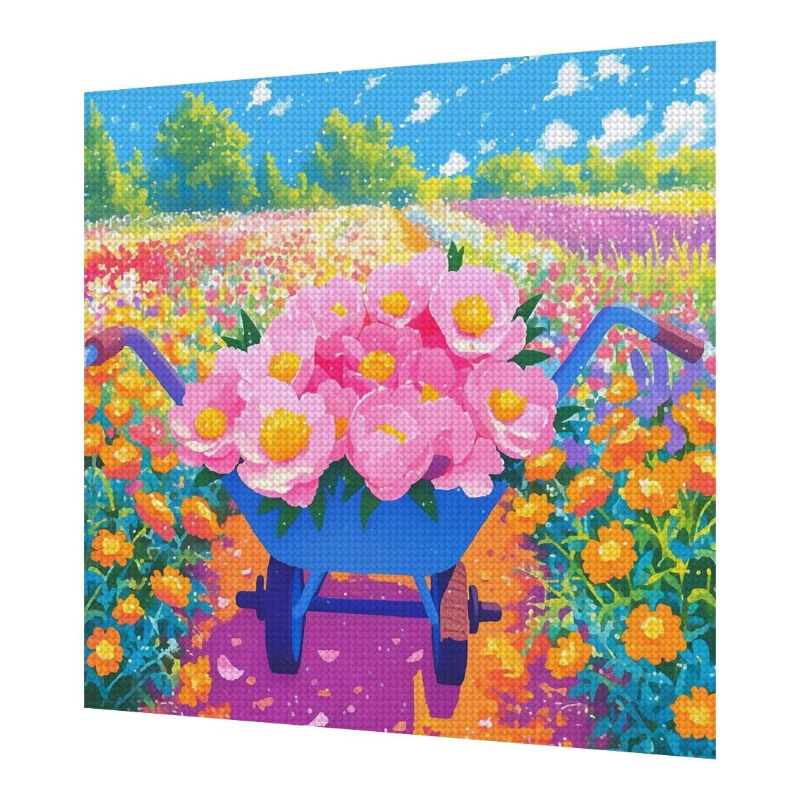 S0406 Ogrodowe zestawy sztuki diamentowej dla dorosłych, 61 x 79 cm, mały obraz diamentowy, dom wiejski, płótno, kryształ, sztuka i rękodzieło, zestawy hobbystyczne, 5D, obrazy do dekoracji ścian domu