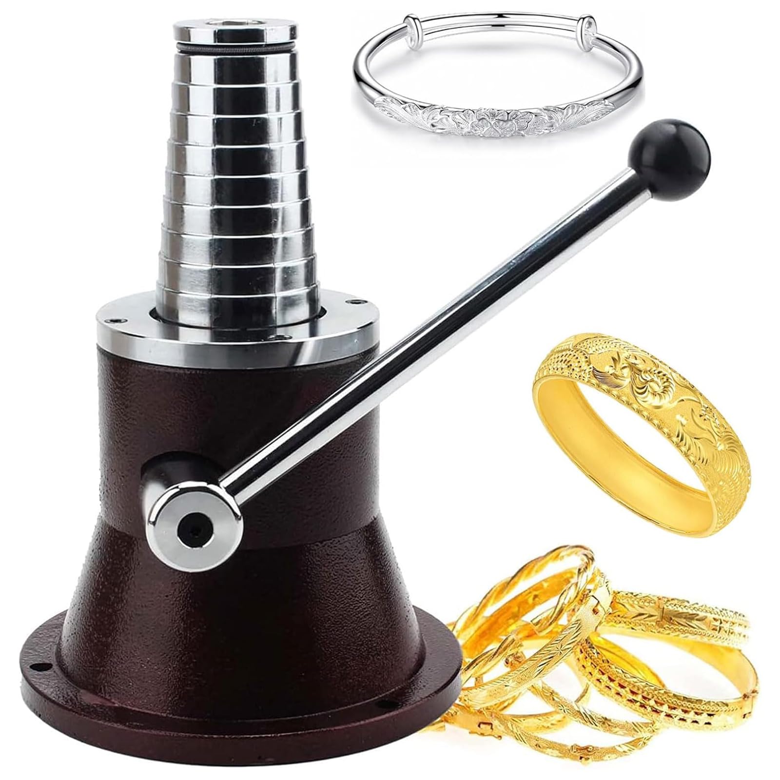 Wsexyy Bangle Stretcher Enlargement, Oval Bracelet Enlarger, Nodular Iron Material, Multiple Size Adjustment, Jewelry Making Tool Equipment, Bracelet Expander Machine Oval