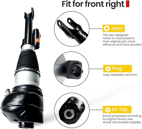 Miniatura 4 de VIGOR Amortiguador de aire delantero derecho con EDC compatible con BMW Serie 7 2016-2022 G11 G12 740 745 750 760 2WD Car Air Strut OEM Reemplazar