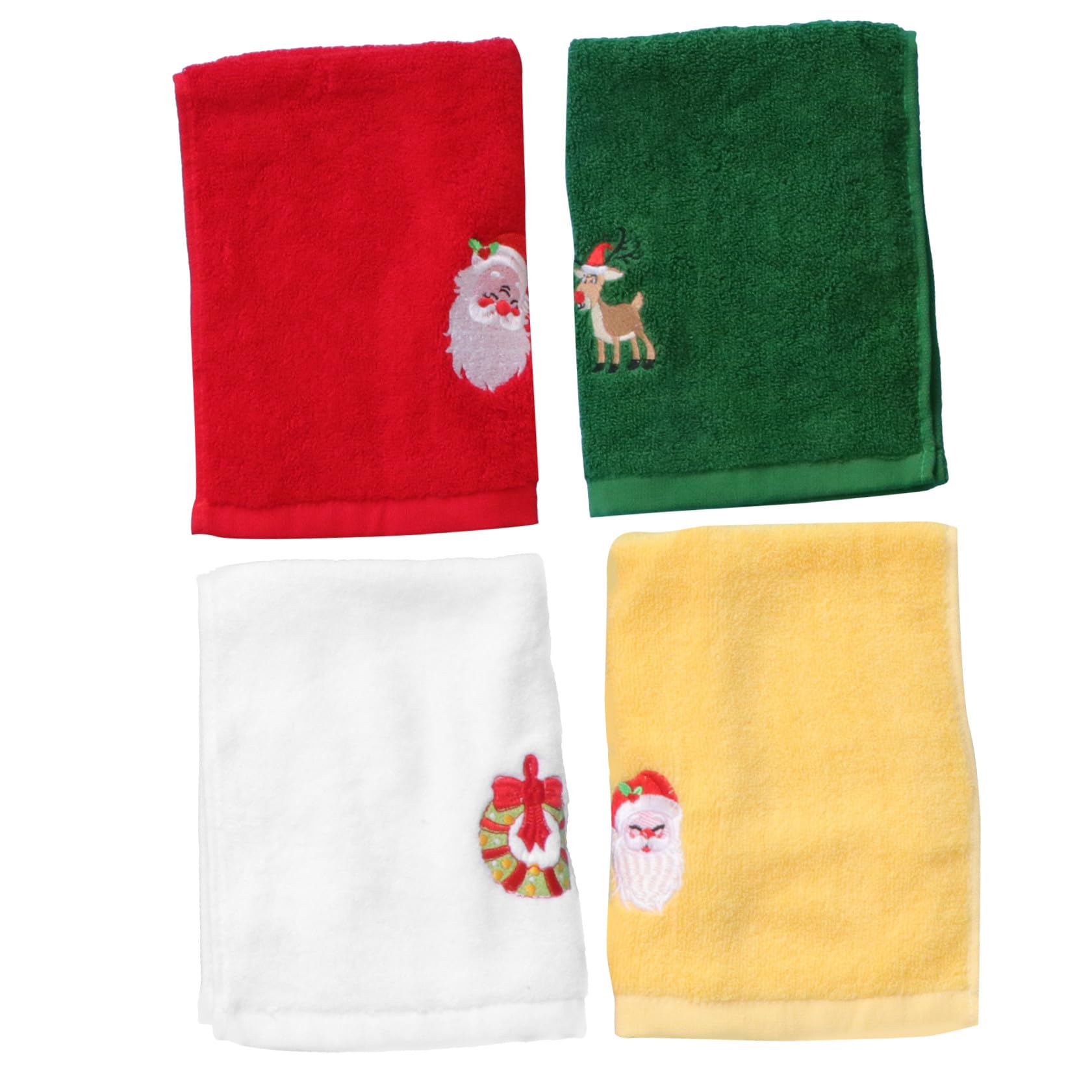 Toalla de algodón de dibujos animados absorbente para limpieza facial y decoración de Navidad