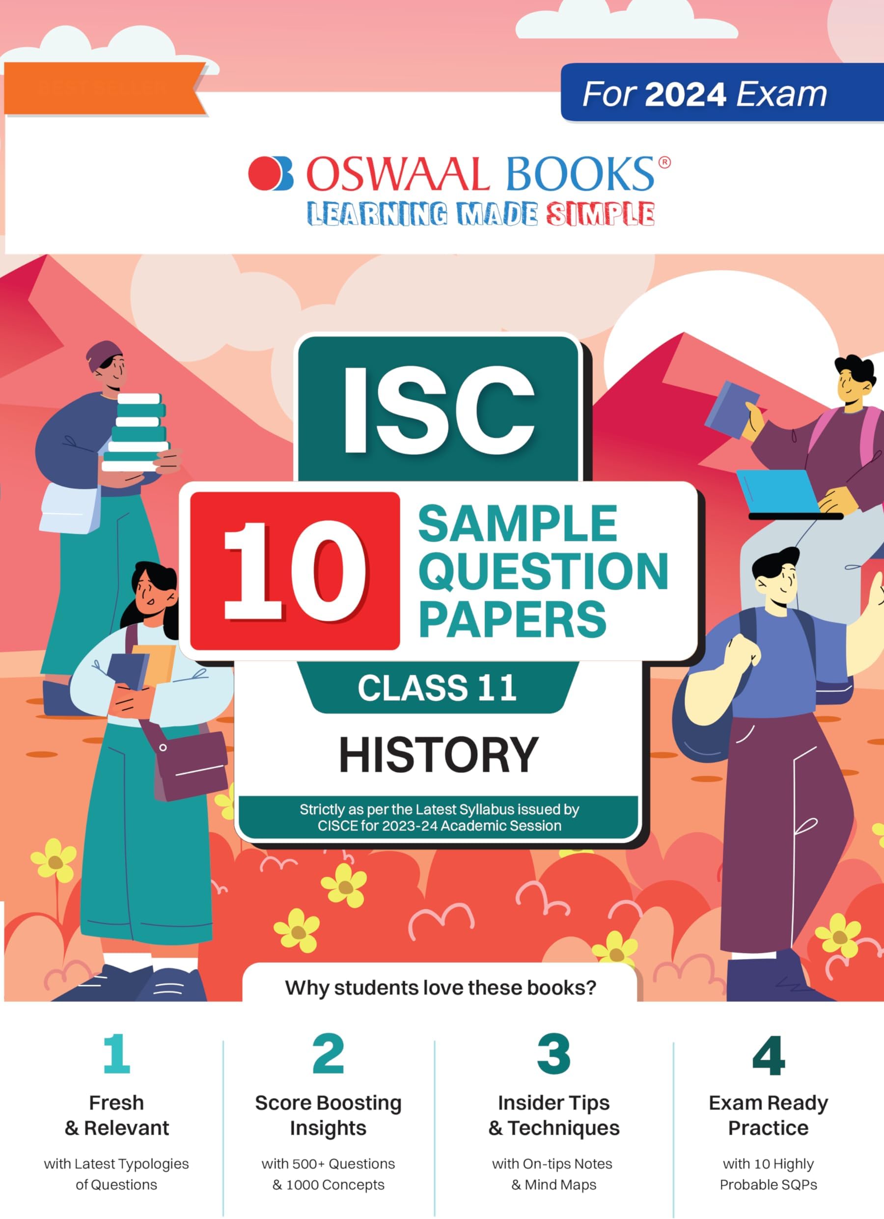 Oswaal ISC 10 Sample Question Papers Class 11 History For 2024 Exams (Based On The Latest CISCE/ ISC Specimen Paper)