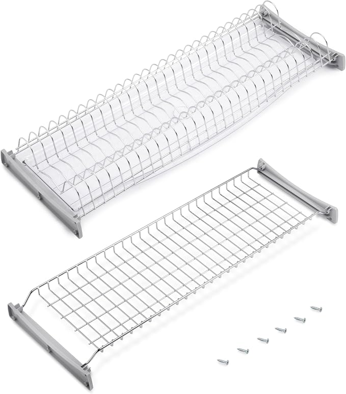 EMUCA - Escurreplatos para módulos Altos Suprastar, Escurridor de Platos y Vasos para Muebles de Cocina, Anchura Interior módulo 760-770 mm, Acero, Cromado