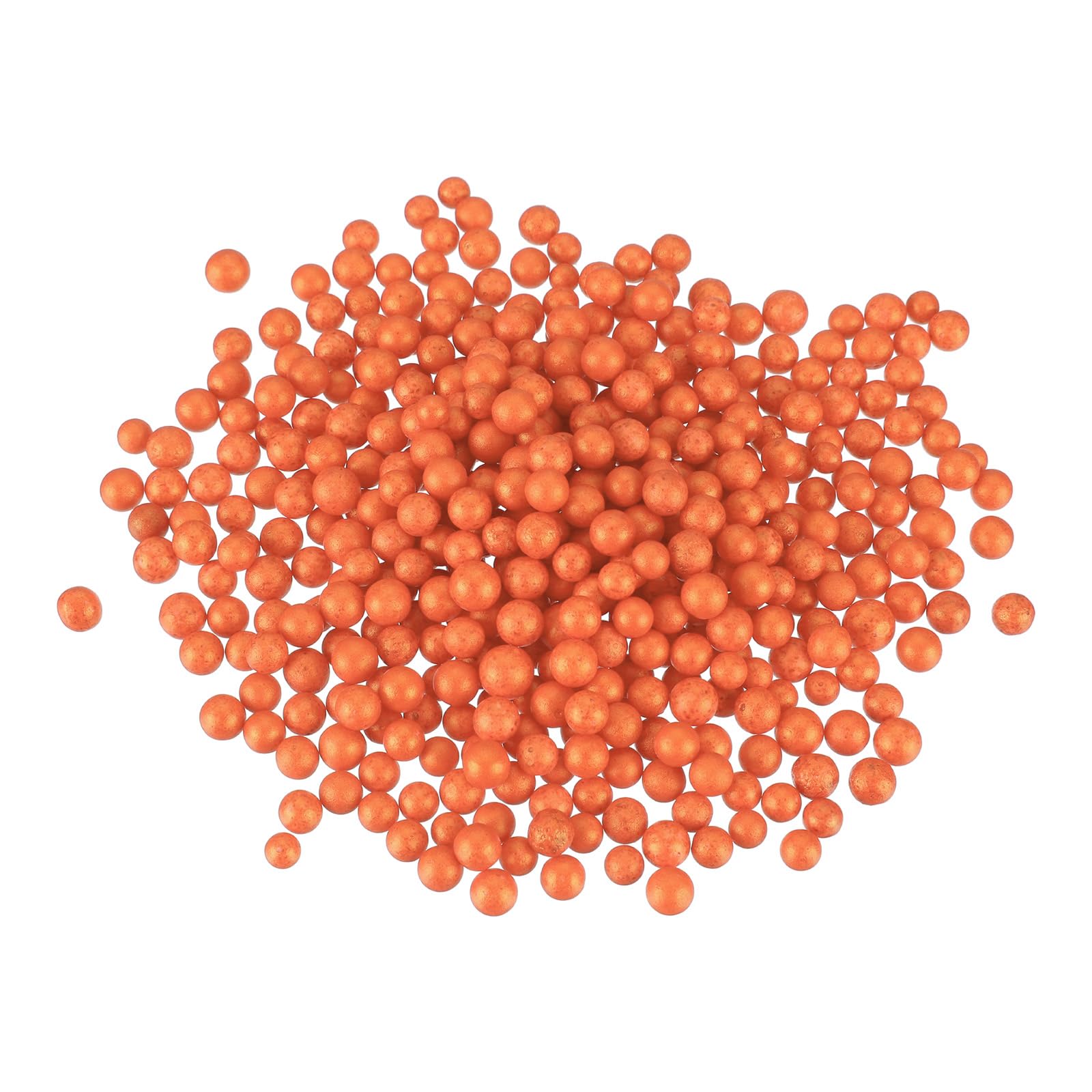 MECCANIXITY Foam Beads Foam Balls 7-9mm for Wedding and Party Decorations, Tiny Packing Balls, Arts DIY Crafts Supplies (Bright Orange,1 Pack Approx