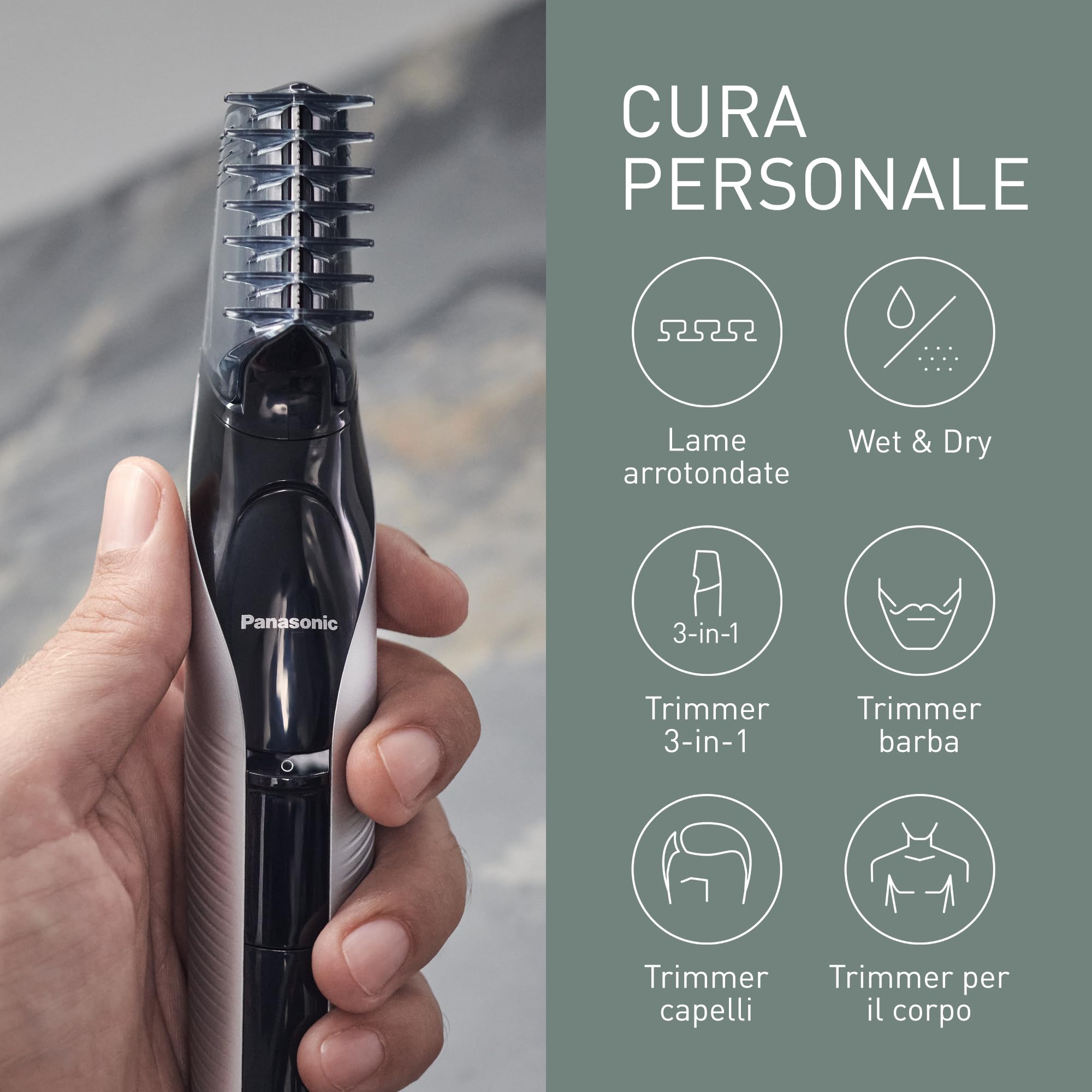 Panasonic WER9500Y1361 WER 9500 Y 1361, Testina di rasatura, Nero