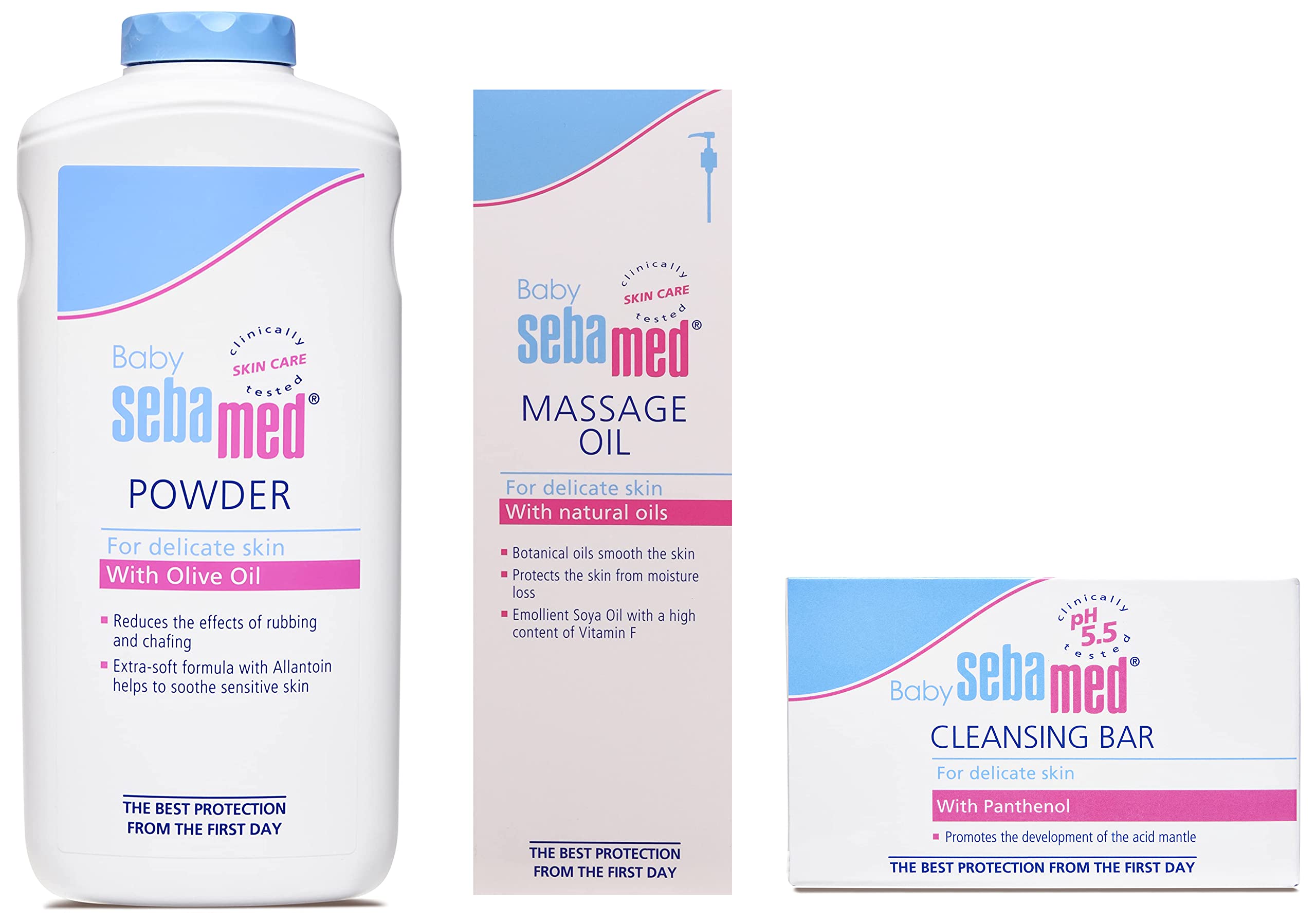 Sebamed Baby Massage Oil, 150ml & Baby Powder, 200g & Baby Cleansing Bar - 100 g Combo-picture-28