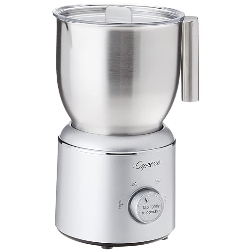 Capresso froth Select Automatic Milk Frother and Hot Chocolate Maker, Stainless Steel 209.05, Silver, 20 ounce