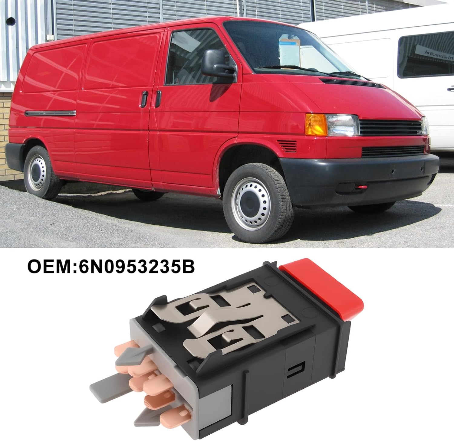EMSea Left Front Hazard Warning Light Switch 6N0953235B Compatible with VW Lupo 1988-2005