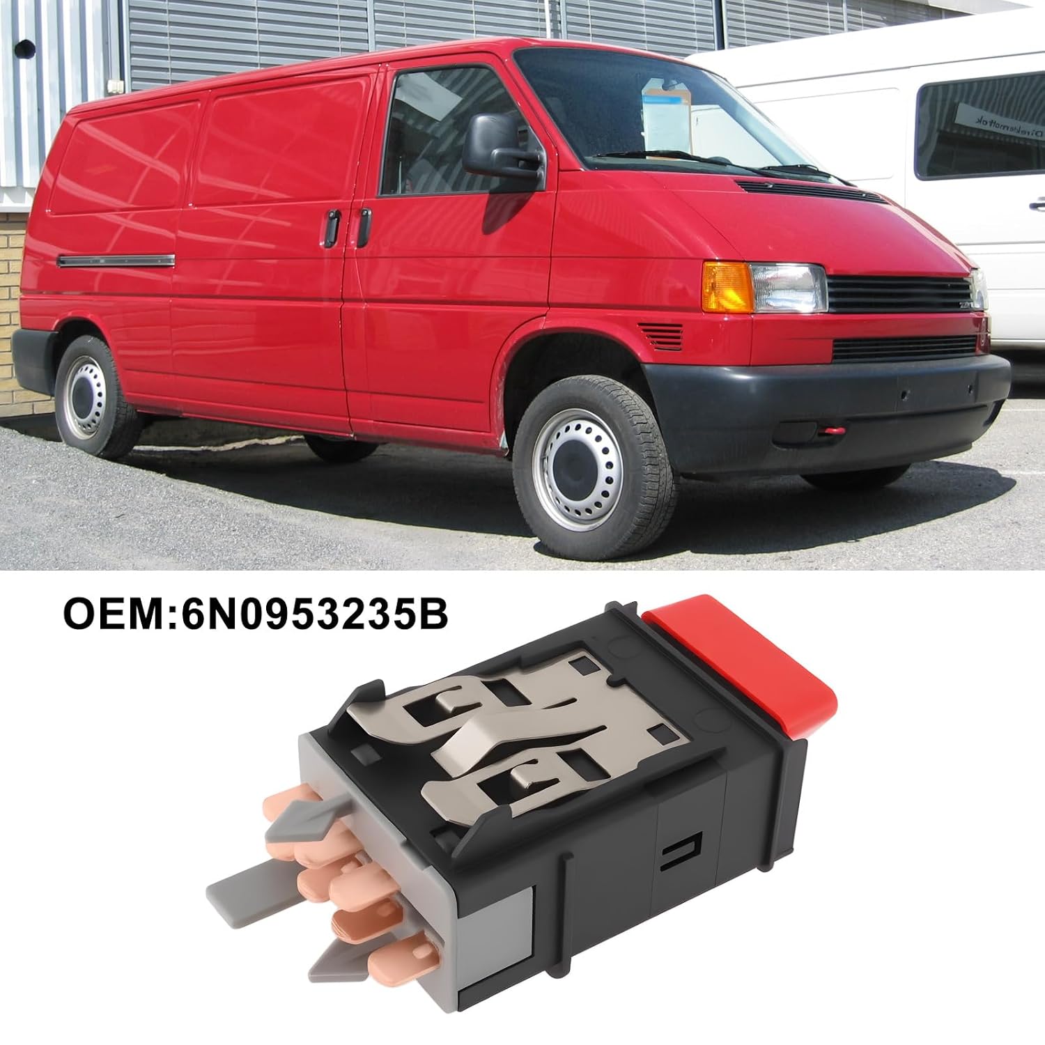 Left Front Hazard Warning Light Switch 6N0953235B Compatible with VW Lupo 1988-2005