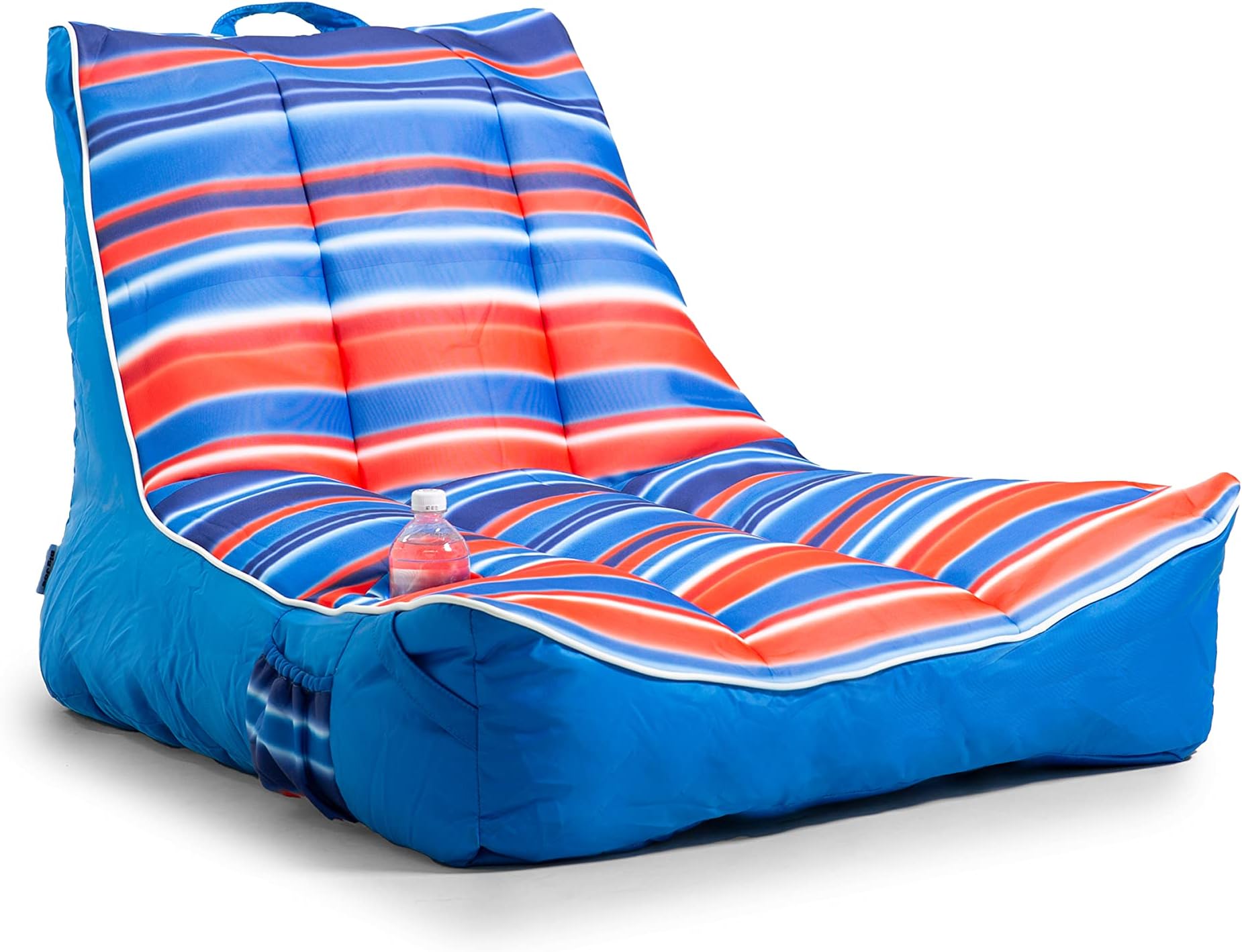 Big Joe Captain's Float No Inflation Needed Pool Lounger, Double Sided Mesh, Quick Draining Fabric