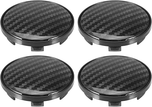 X AUTOHAUX 4 tapacubos centrales de rueda de 2.323 in, cubiertas universales, piezas de tapa de cubo para automóvil, color negro, diámetro interior:
