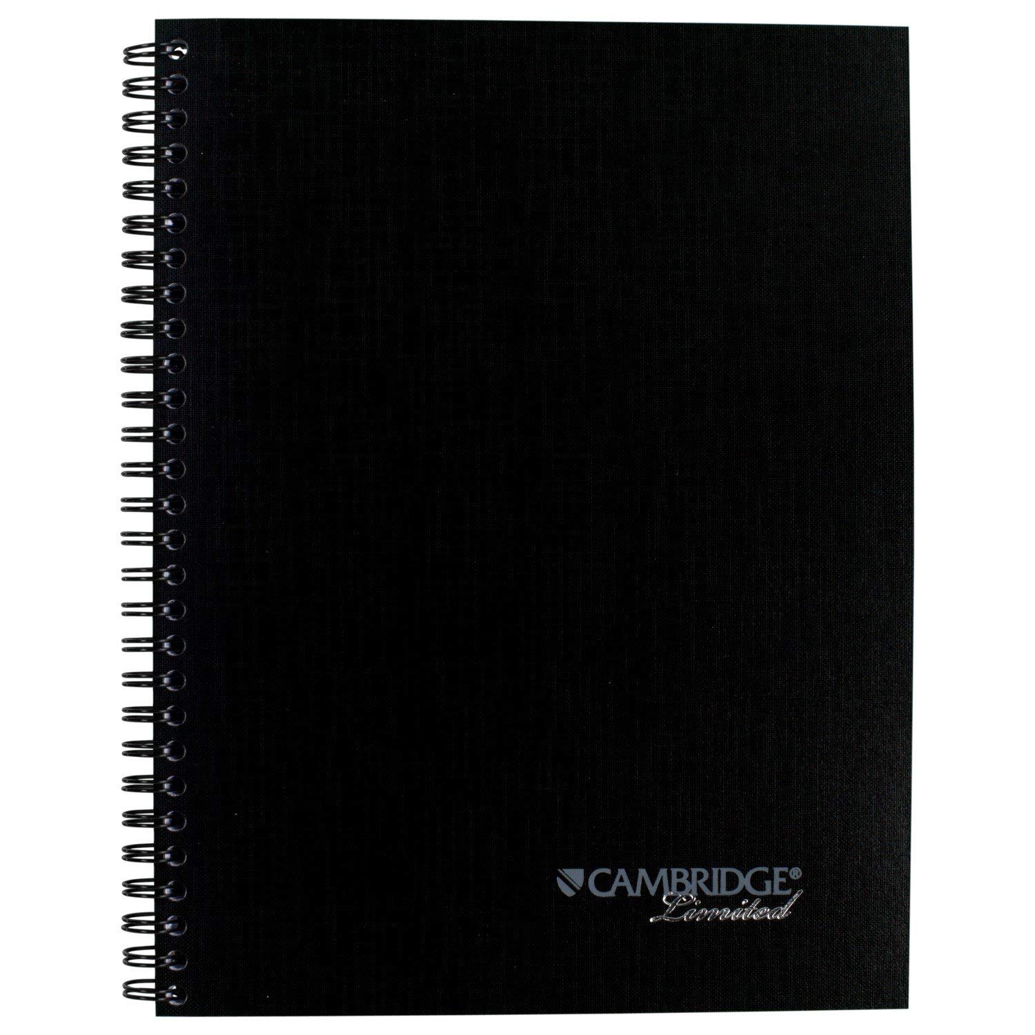 Limited Notebook, 9-1/2” x 7-1/4”, 80 Sheet Business/Meeting Notebook, Black, 4 Pack (06982)