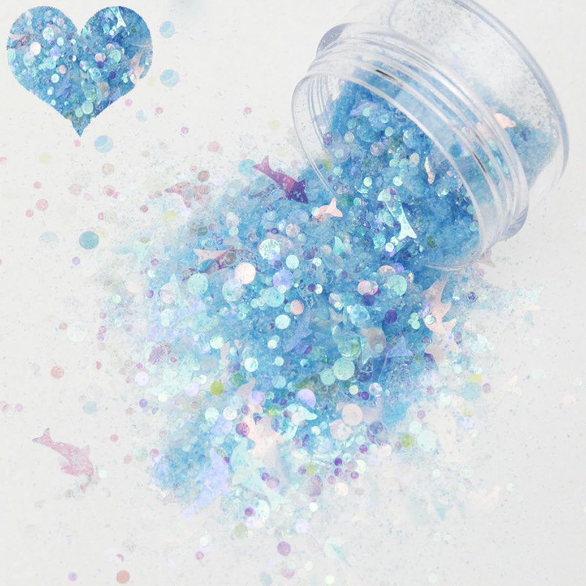 10ml/Vaso Nail Flakies Paillettes Star Moon Fiocco di neve Forme Paillette Polish Strumento Decor Manicure Fai da te Nail Art Decorazione-giallo-500g