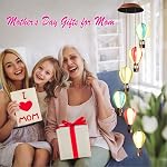 Solar Wind Chimes for Outside - Hot Air Balloon Solar Lights Outdoor Decor Gifts for Women Mom Grandma Birthday