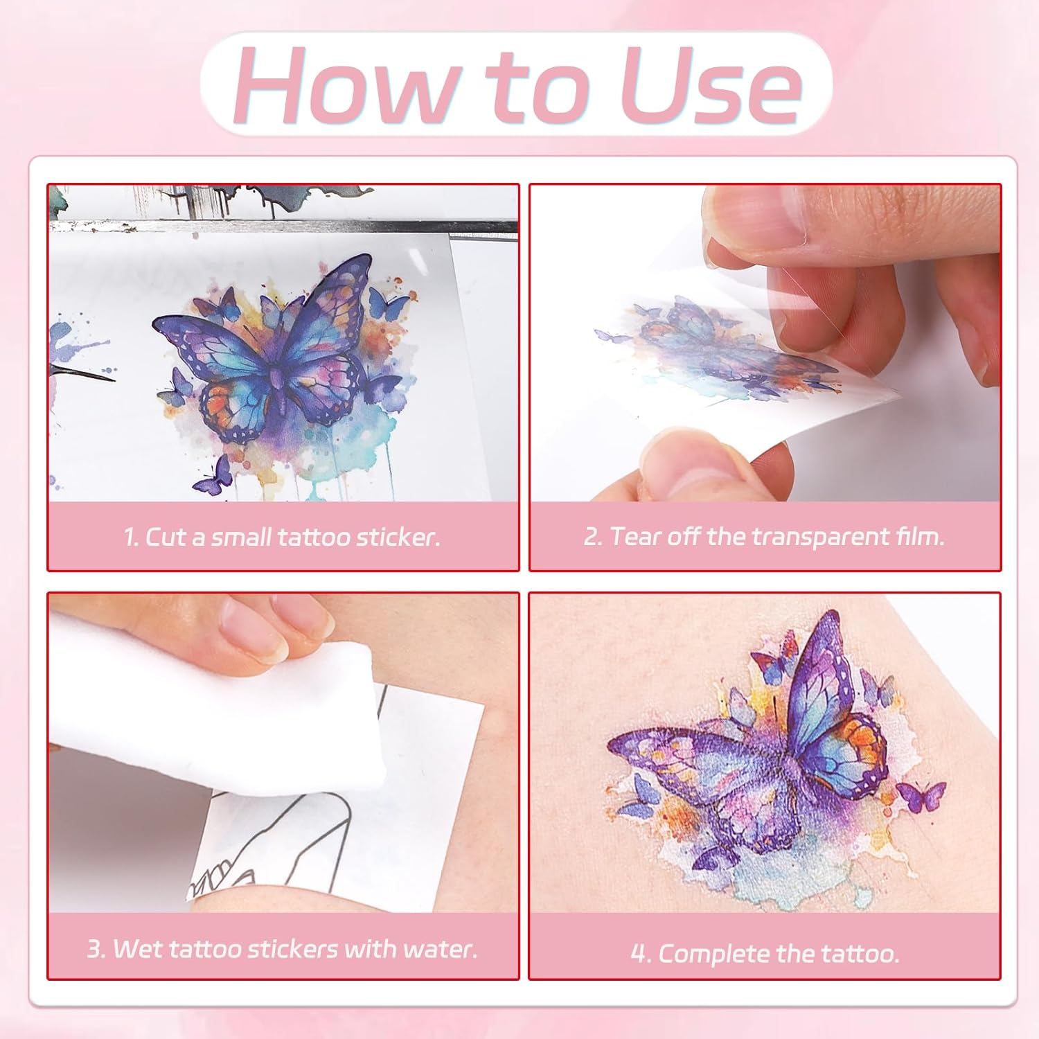 Axolotl Temporary Tattoos Stickers - 200+ Axolotl Birthday Decorations Party Favors Supplies Decor Cute Pink Tattoo Temporary Adults Prizes Rewards Gifts