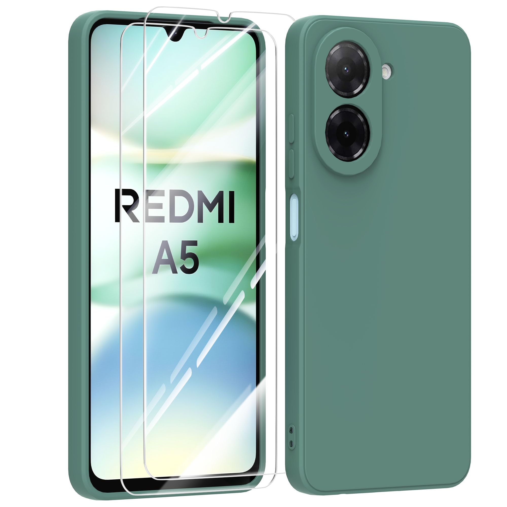 Custodia Portafoglio Per Xiaomi Redmi A5 – Pelle PU, 3 Slot Carte, Staffa, Vetro Temperato E Protezione Lente Inclusi