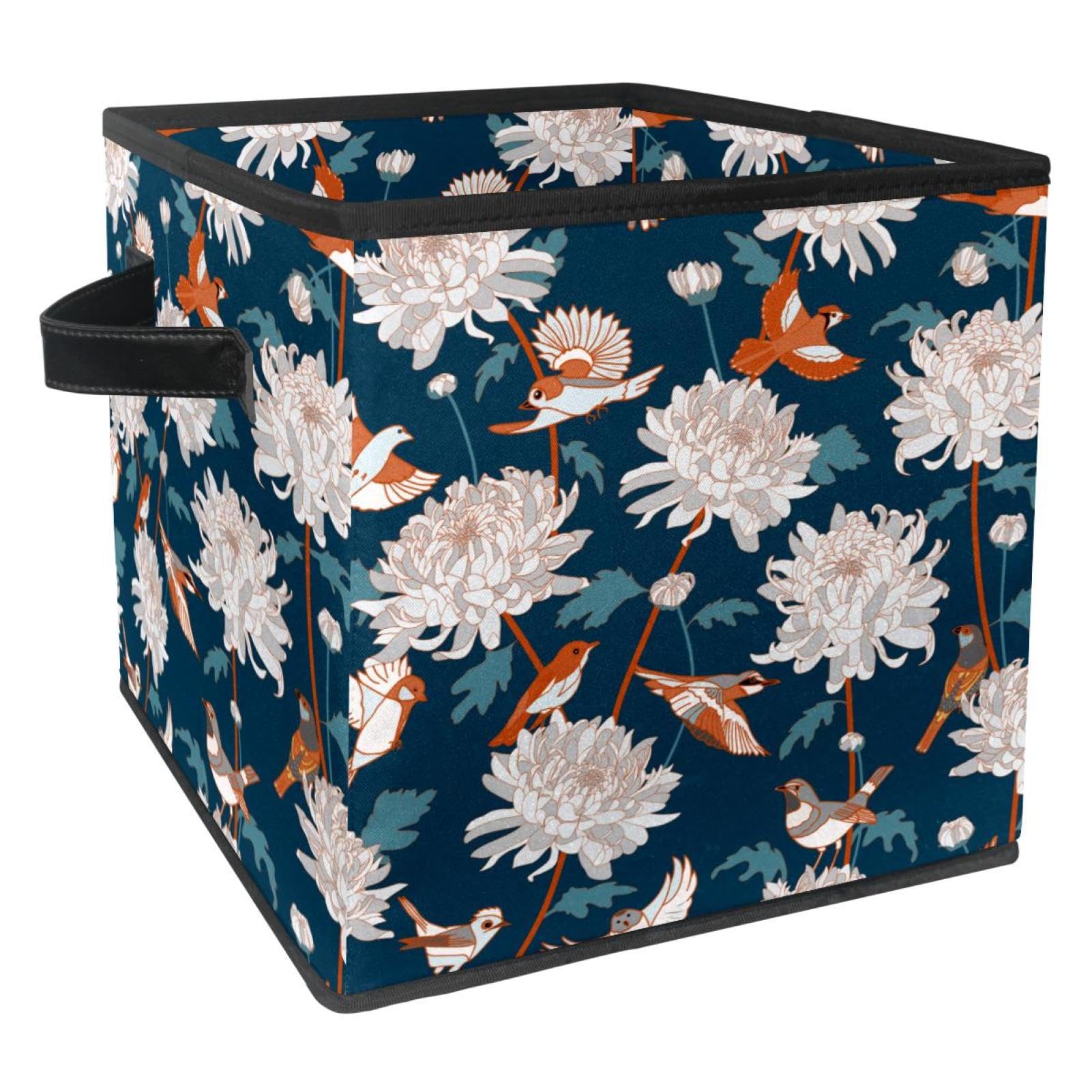 Boîte de rangement tissu avec poignées pour organiser linge et jouets