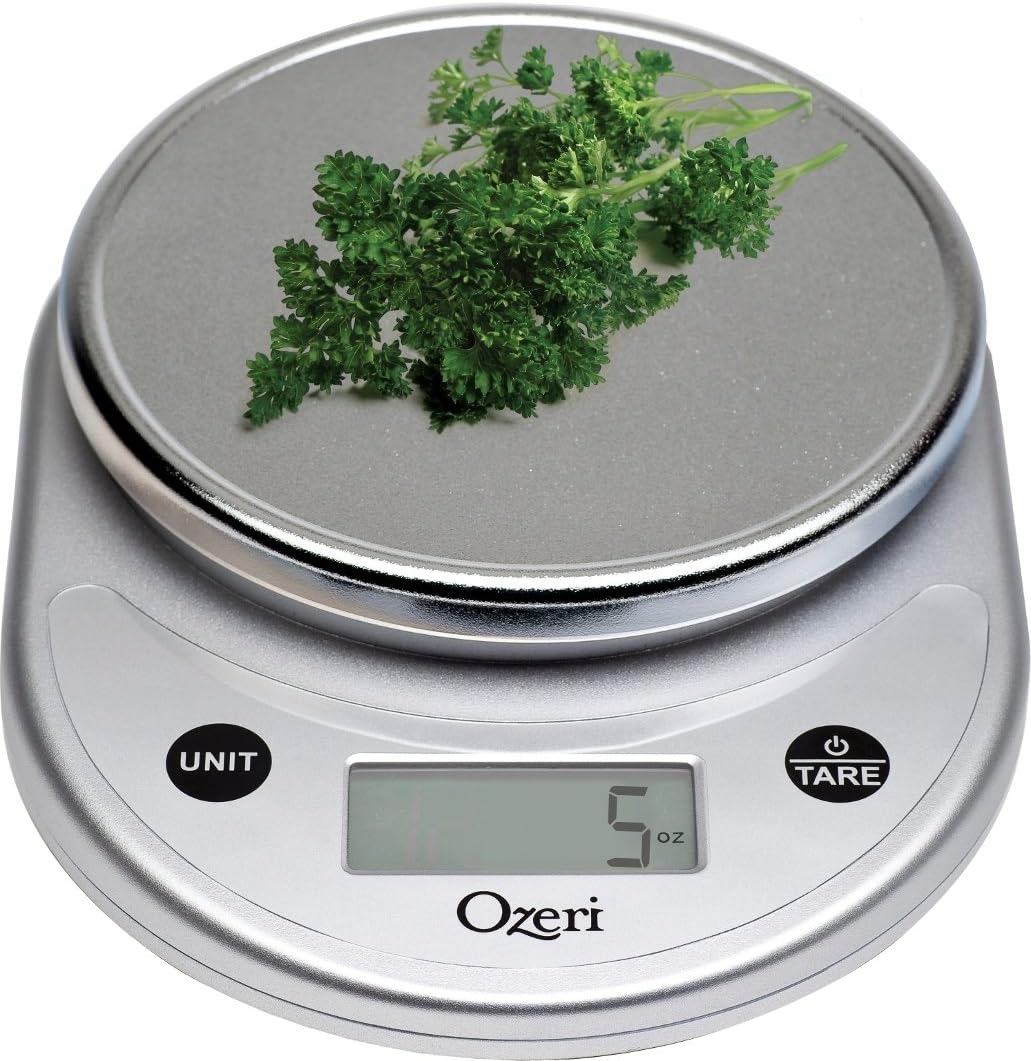 Ozeri Pronto Digital Multifunction Kitchen and Food Scale, Elegant Black Silver ZK14-B
