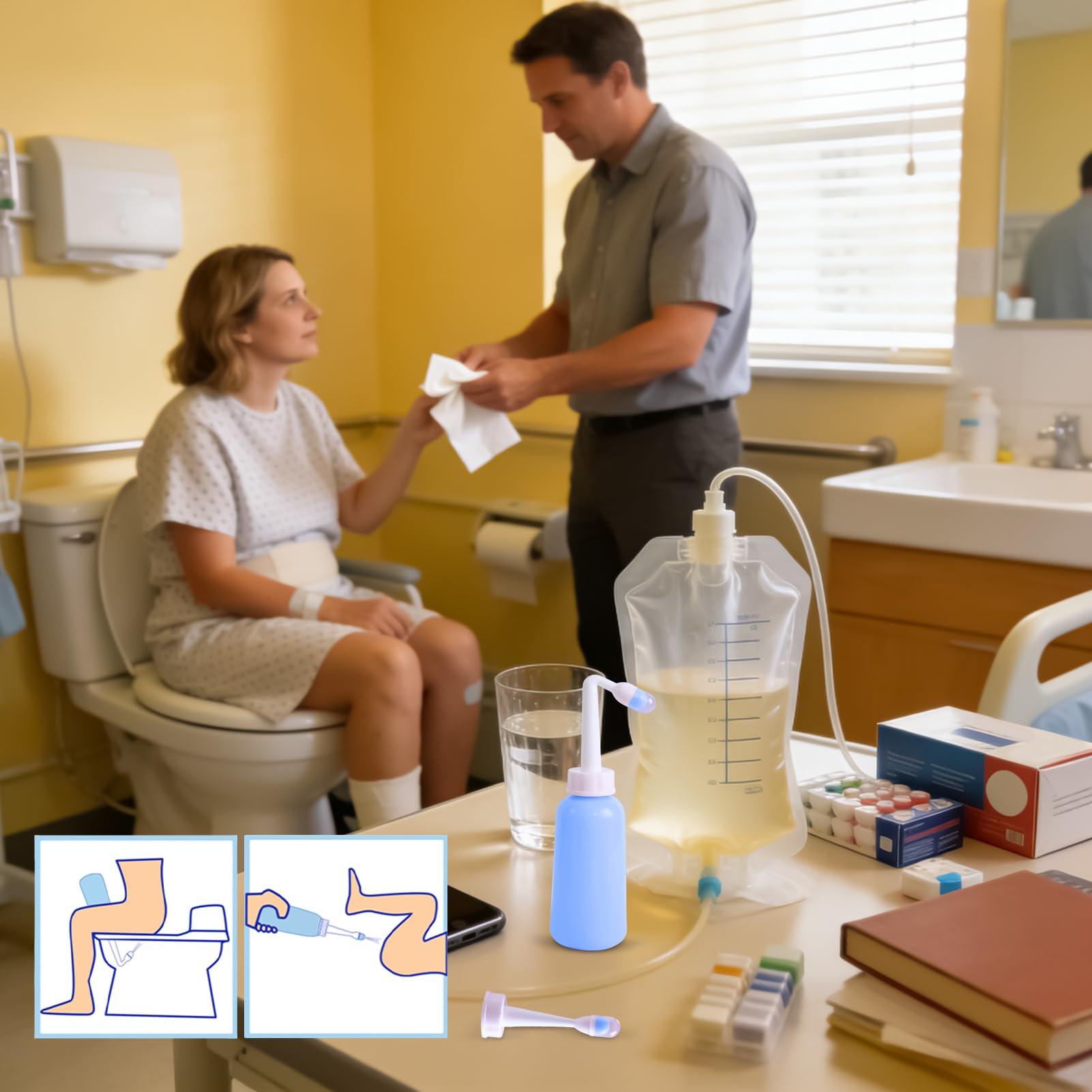 Travel Bidet Handheld Cleansing Tool 17x7cm Portable Hygiene Bottle Postpartum Perineal Washer Compact Water Spray Accessory For Pregnant — view 2