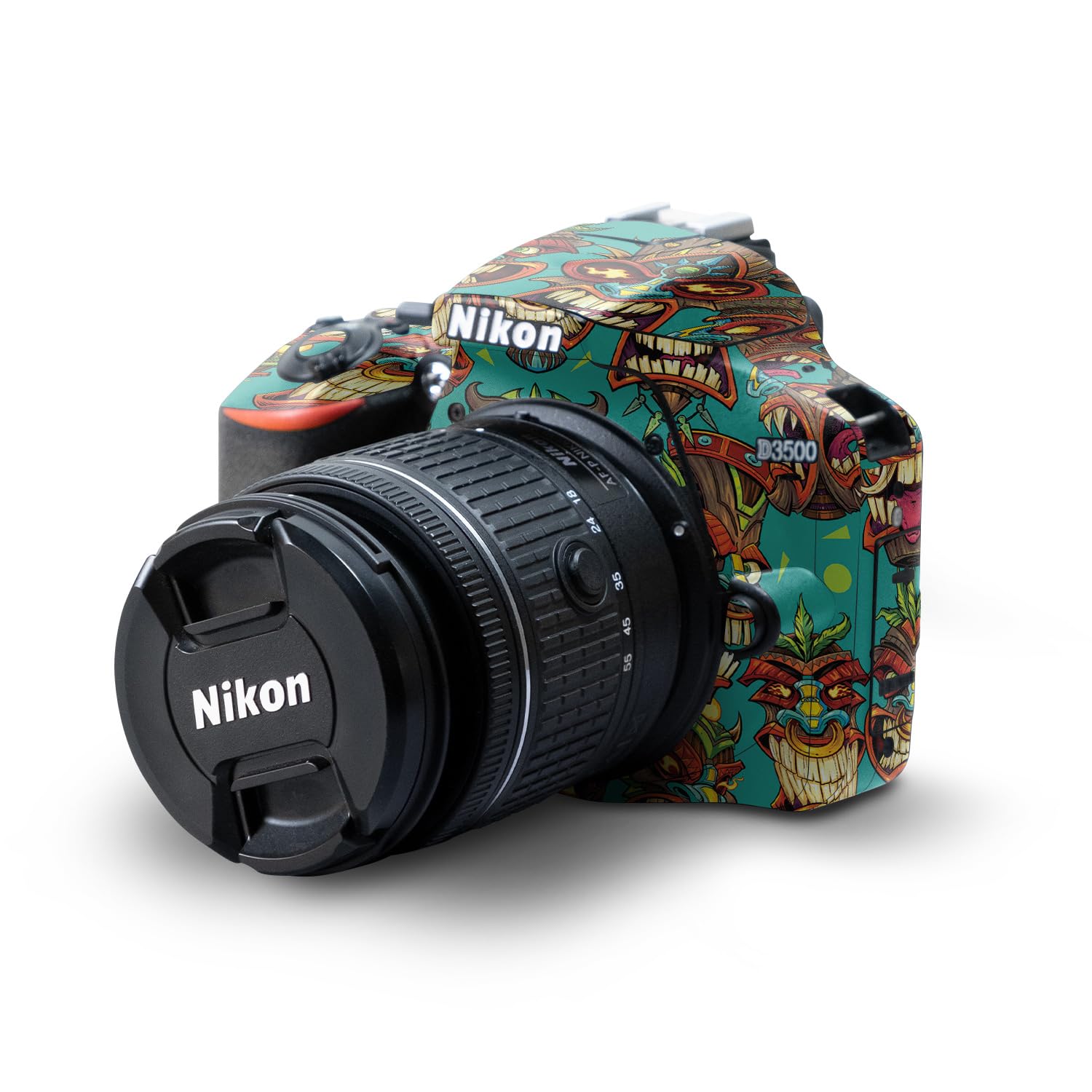 Skin Compatible with Nikon D3500 Camera - Crazy Tikis - Premium 3M Vinyl Protective Wrap Decal Cover - Easy to Apply | Crafted in The USA by MightySkins