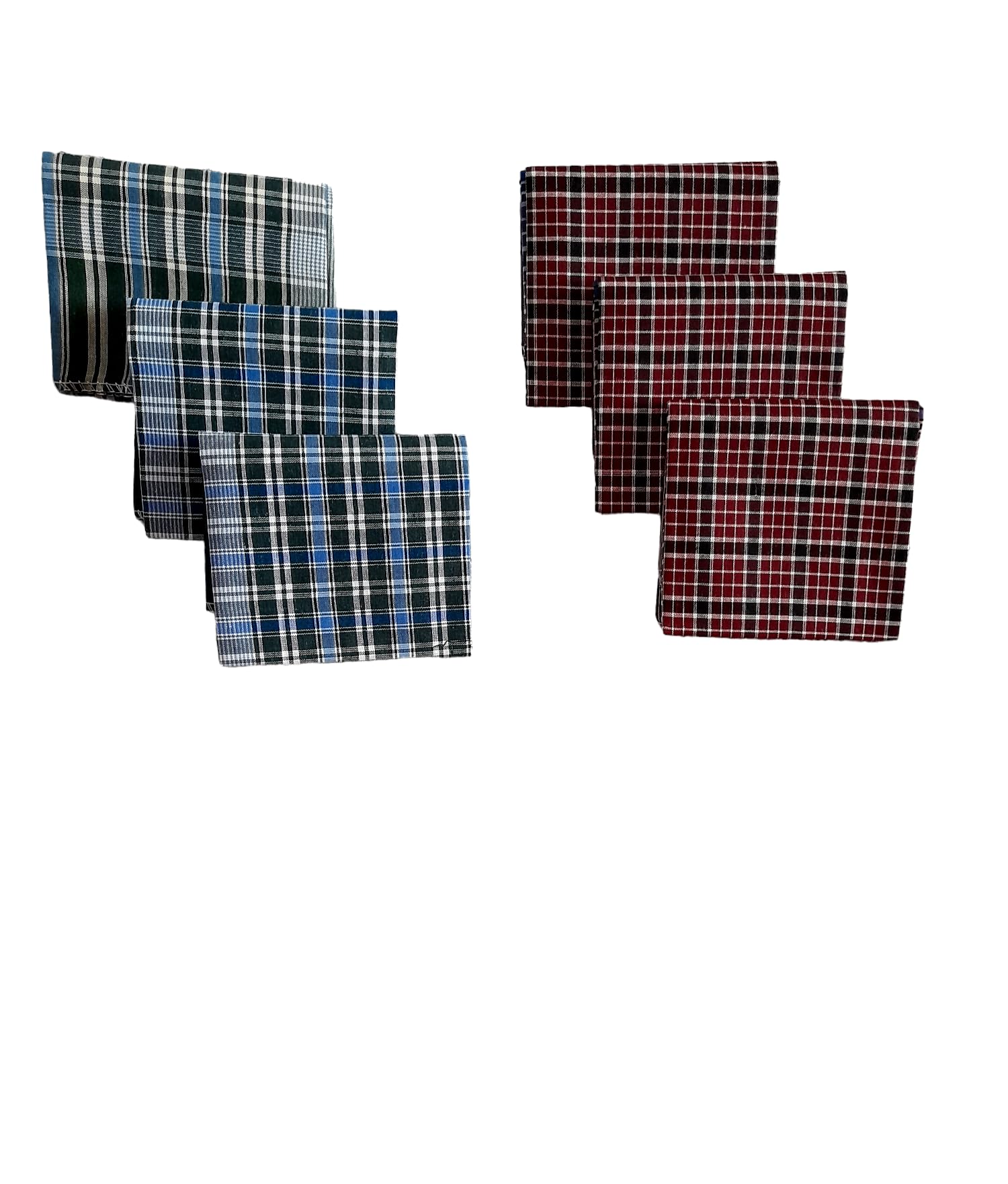 Premium Men's Boys Checked Handkerchief 40 * 40 CM Long Pack Of 6 Pure Cotton Combo Absorbent Material-picture-26