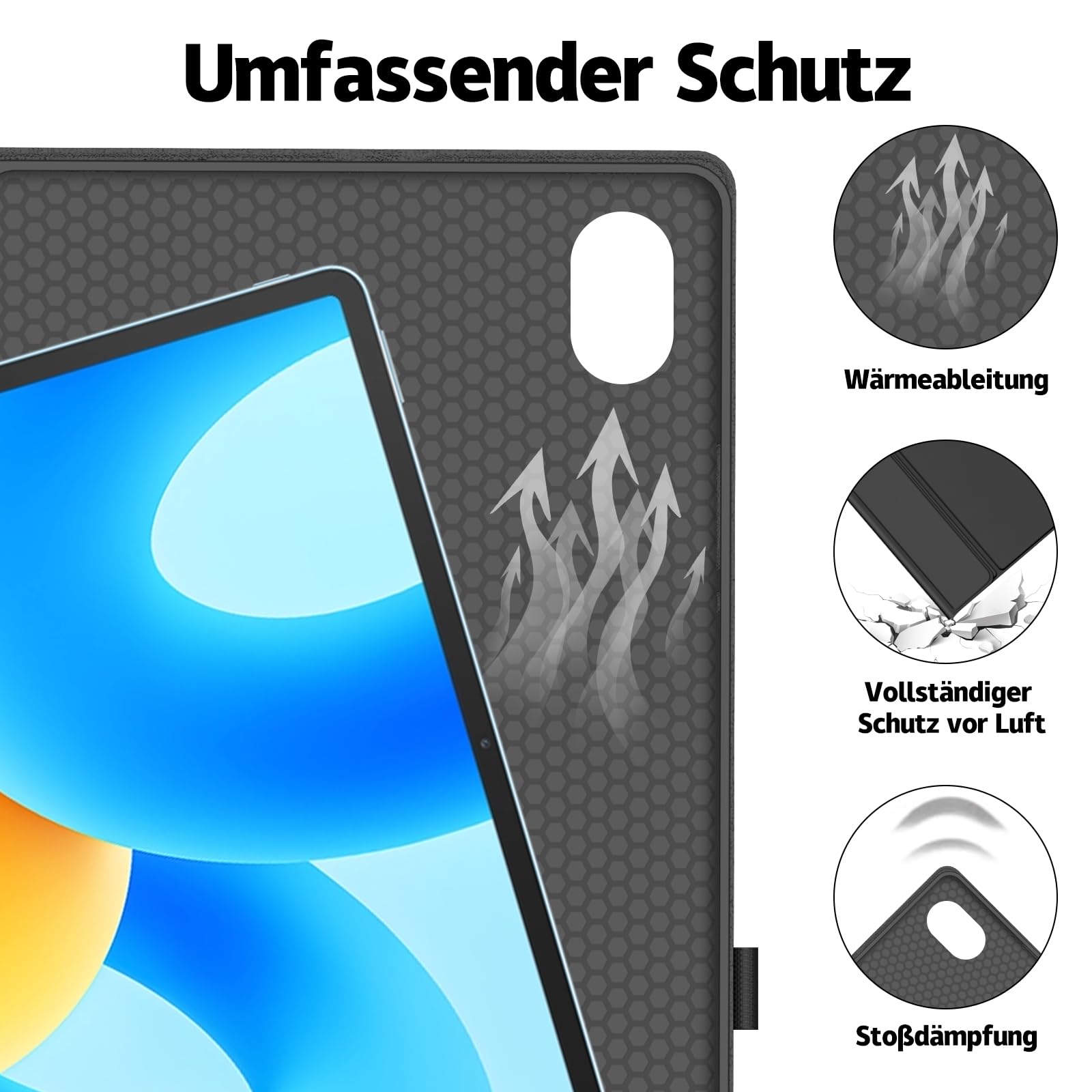 Funda con Teclado para Huawei Matepad 11.5/11.5 S 2025/2023/2025/0204 | [Español] Retroiluminado Bluetooth Magnéticamente Teclado con Funda Delgada y Touchpad para Tablet Huawei Matepad 11.5",Negro