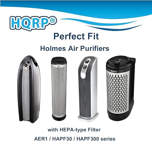 Miniatura 3 de HQRP Paquete de 4 filtros de carbono compatibles con filtros HEPA Holmes HAPF30  AER1 series HAPF30CS, HAPF300, HAPF300D, HAPF30AO, HAPF300AH,