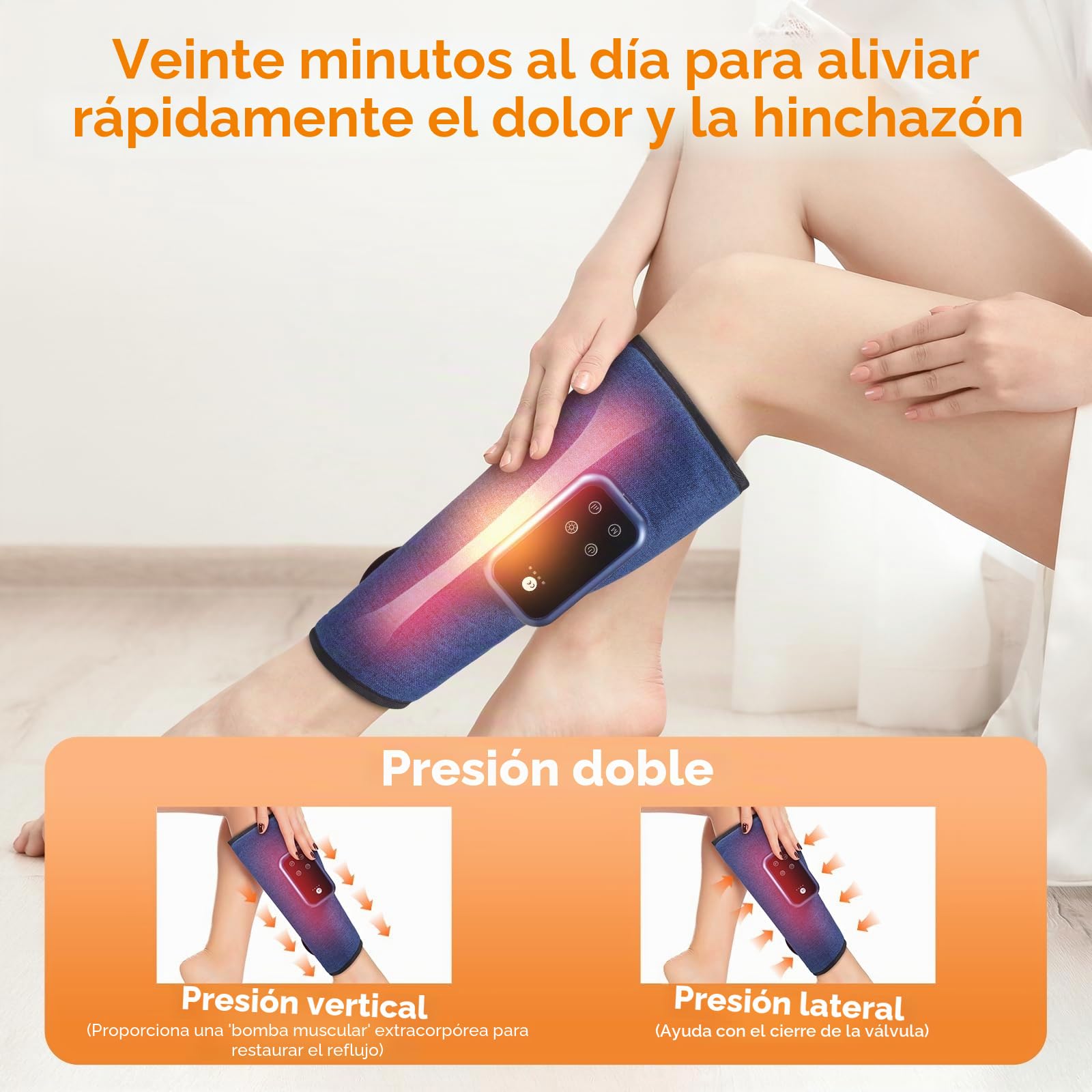 Masajeador inalámbrico de pantorrillas y piernas, masaje post-entrenamiento con 3 modos e 3 intensidades: regalo para deportistas y familias(1)