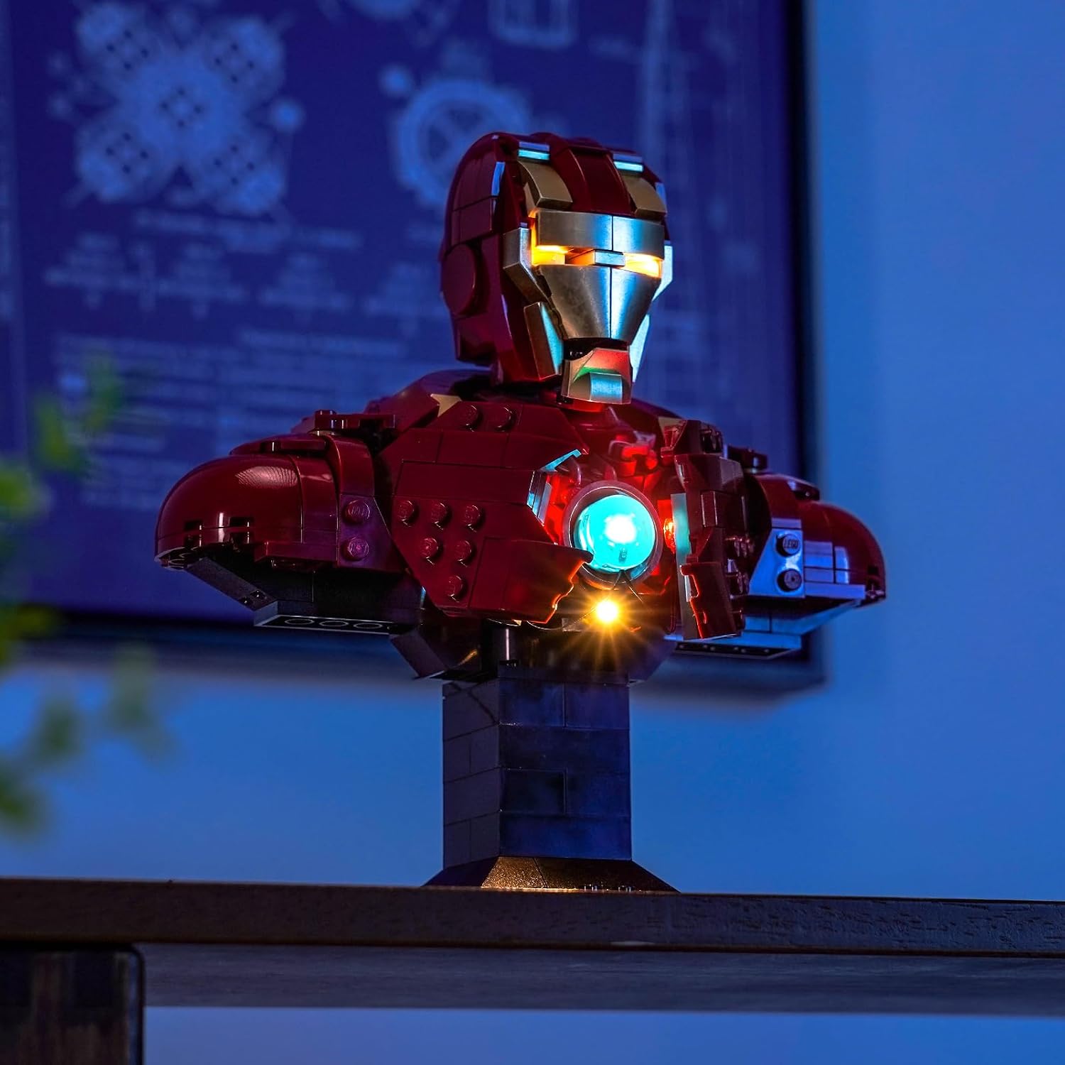 LocoLee Light kit Compatible with Lego 76327 Iron Man MK4 Bust - No Model Only Light, LED Lighting Accessories Compatible with Lego 76327 (Light Control Version)