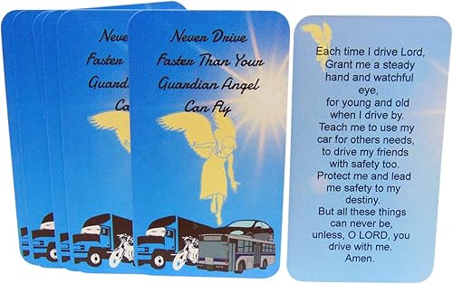 Miniatura 2 de Westmon Works Juego de 10 tarjetas sagradas de oración de viaje para conductores, tarjetas de doble cara fabricadas en los Estados Unidos