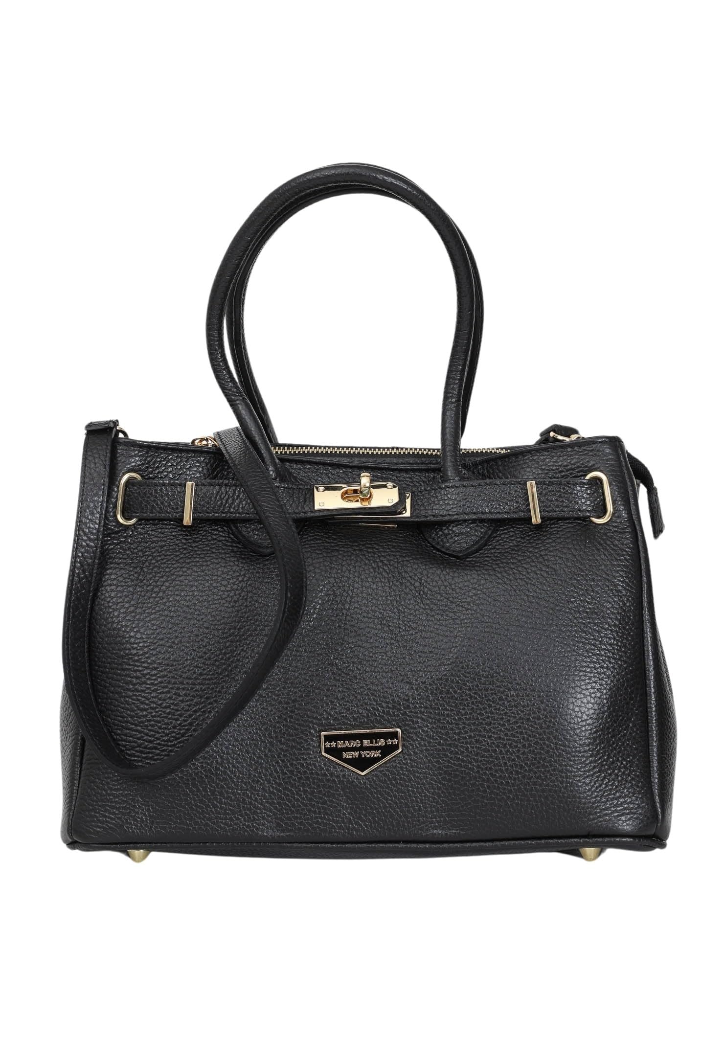 MARC ELLISBlack Shoulder Bag with Removable Shoulder Strap for Women
