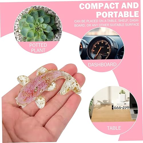 Miniatura 3 de Gcroet Crystal Glass Fish Figurine, Mini Koi Fish Decor for Desktop, White Crystal Ornament for Home Office Decor.