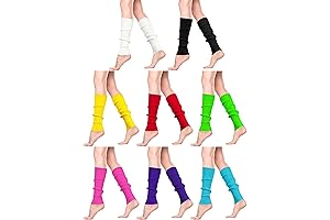 8 Pairs Girls Leg Warmers Age 10-12