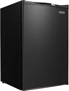 EUHOMY Upright freezer, 3.0Cubic Feet, Single Door Compact Mini Freezer with Reversible Door,Small freezer for Home/Dorms/Apartment/Office, Black